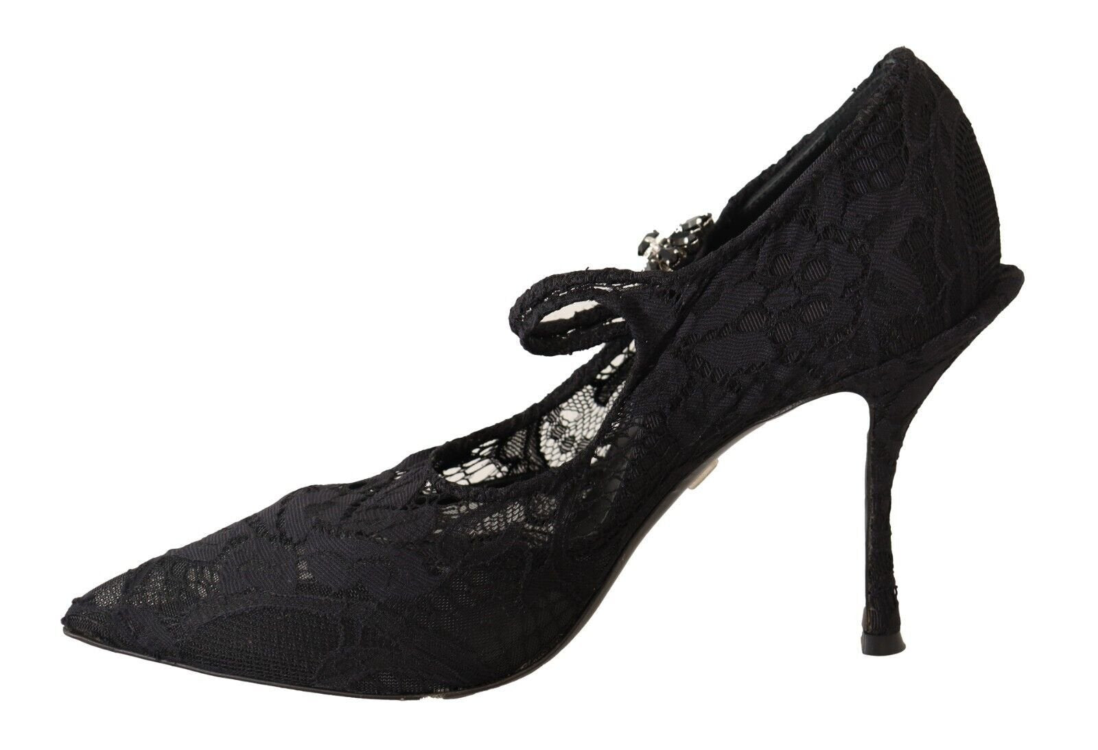 Dolce & Gabbana Elegant Black Lace Stiletto Pumps | Fashionsarah.com