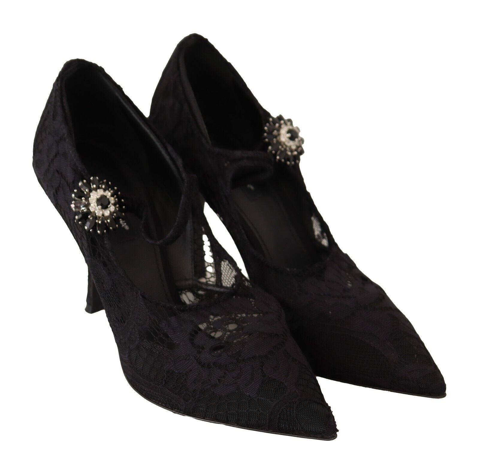 Dolce & Gabbana Elegant Black Lace Stiletto Pumps | Fashionsarah.com