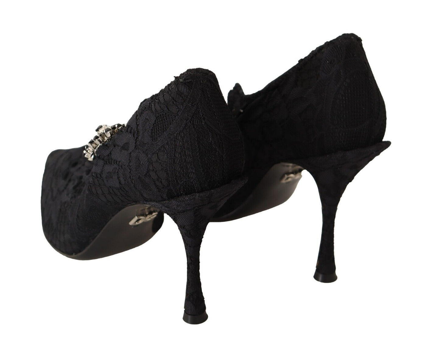 Dolce & Gabbana Elegant Black Lace Stiletto Pumps | Fashionsarah.com