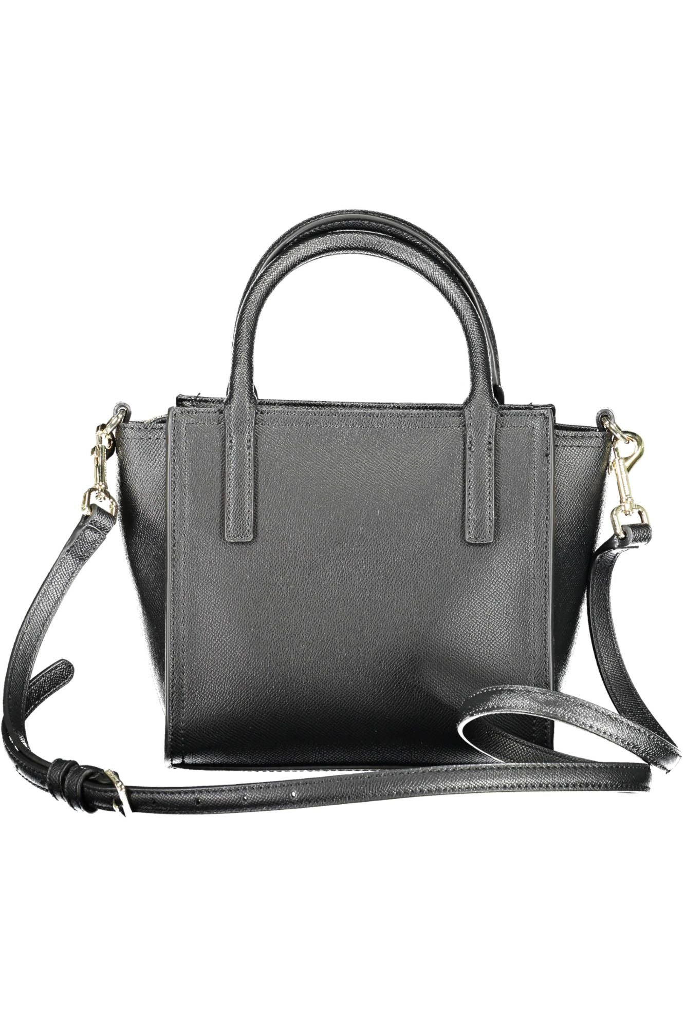 Fashionsarah.com Fashionsarah.com Tommy Hilfiger Elegant Black Shoulder Bag with Contrasting Details