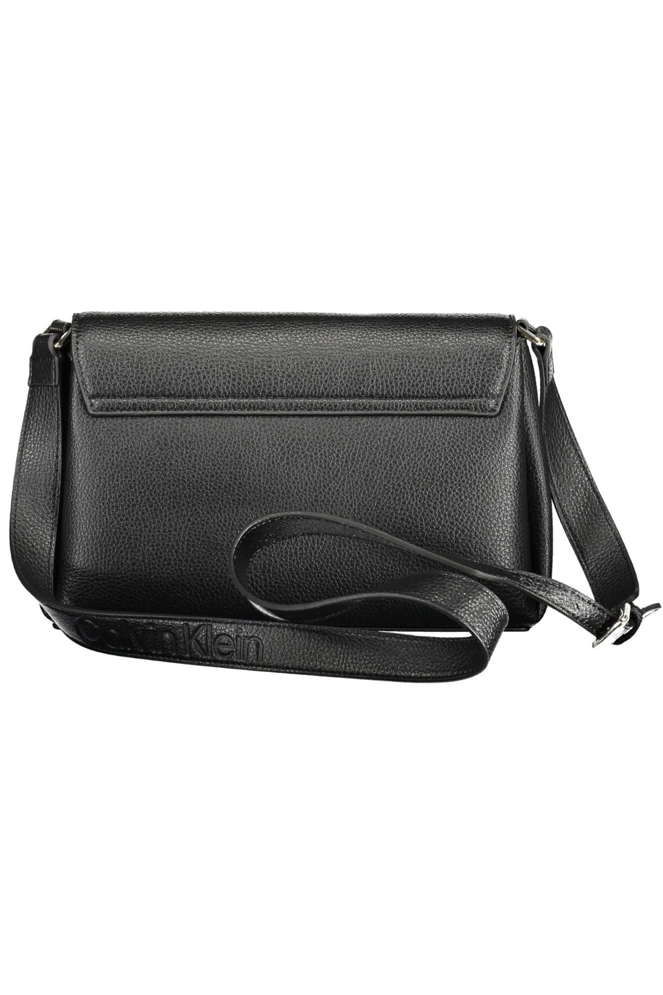 Fashionsarah.com Fashionsarah.com Calvin Klein Elegant Black Shoulder Bag with Logo Detail