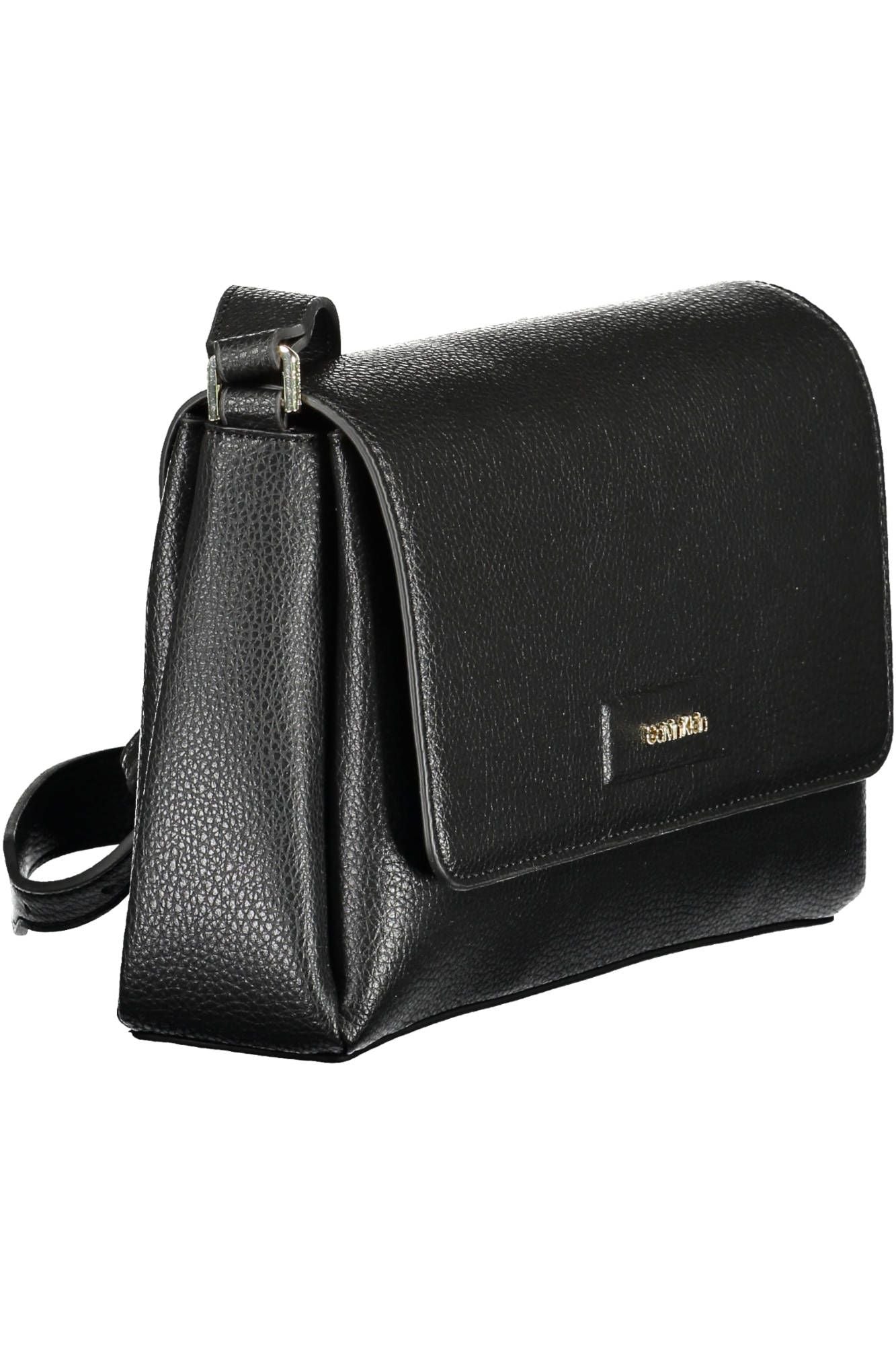 Fashionsarah.com Fashionsarah.com Calvin Klein Elegant Black Shoulder Bag with Logo Detail