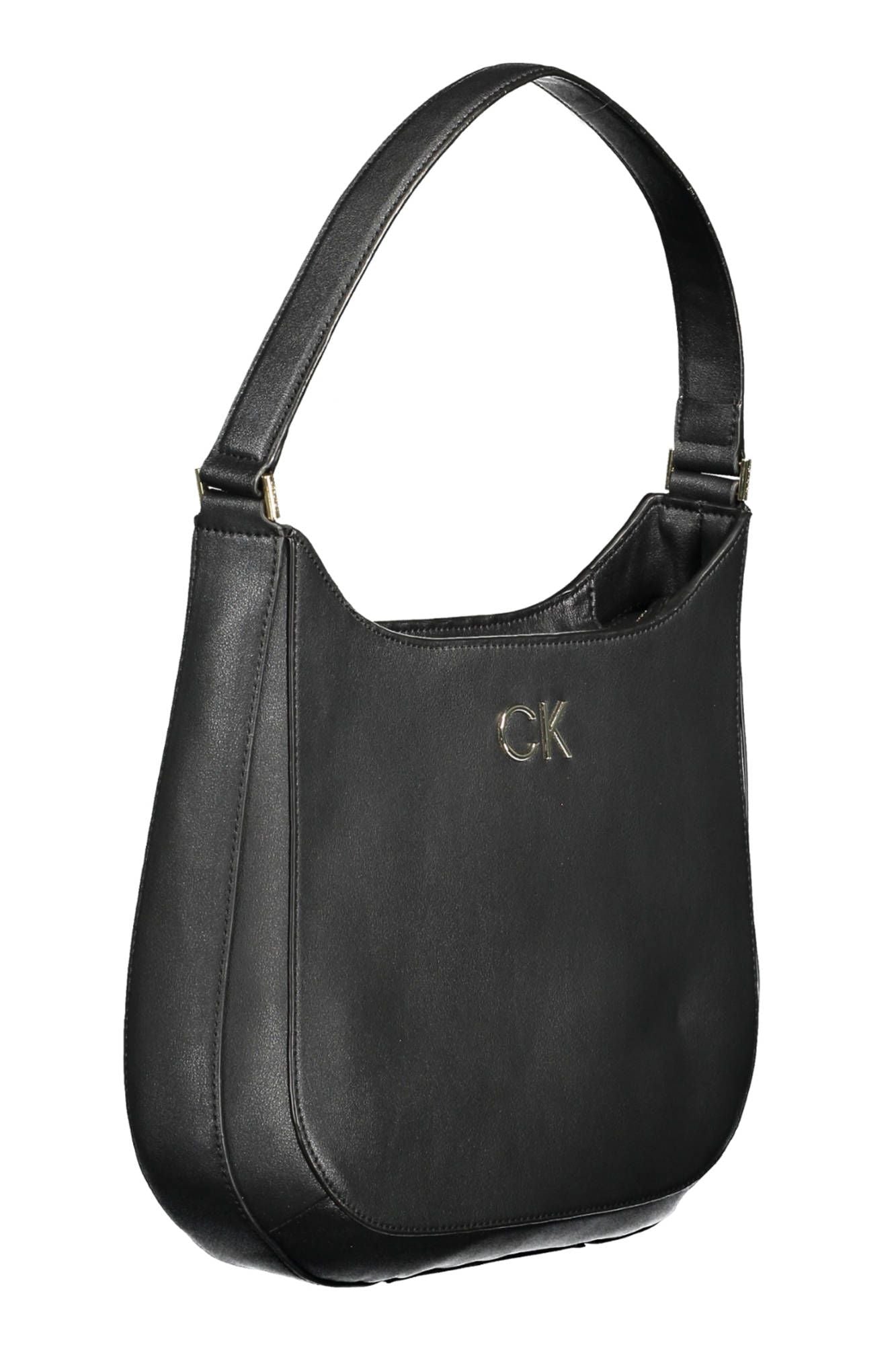 Fashionsarah.com Fashionsarah.com Calvin Klein Elegant Black Shoulder Bag with Zip Closure