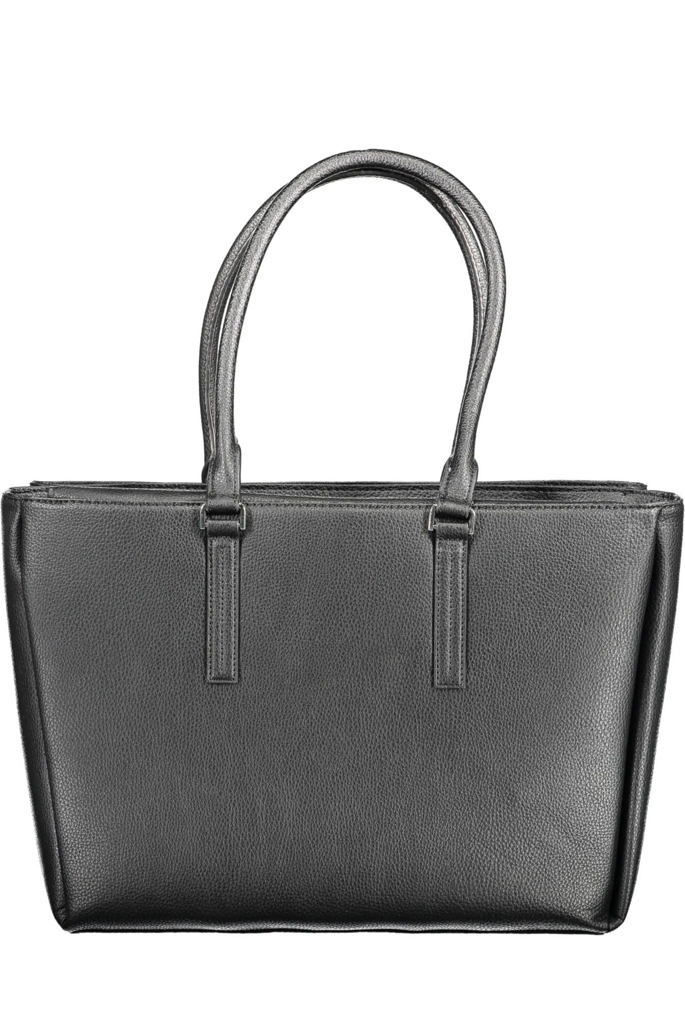 Calvin Klein Elegant Black Shoulder Bag with Triple Compartments | Fashionsarah.com