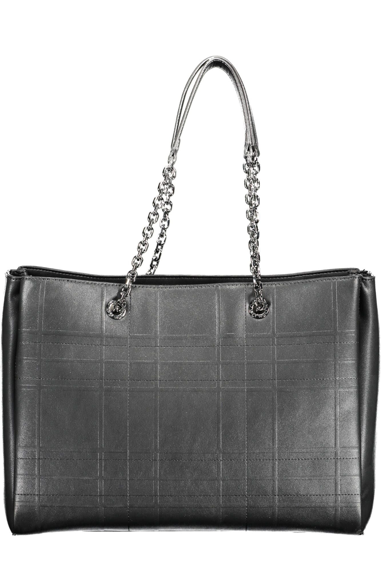 Calvin Klein Chic Black Dual-Handle Chain Shoulder Bag | Fashionsarah.com