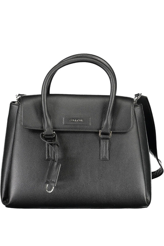 Fashionsarah.com Fashionsarah.com Calvin Klein Sleek Black Eco-Conscious Handbag with Logo Design