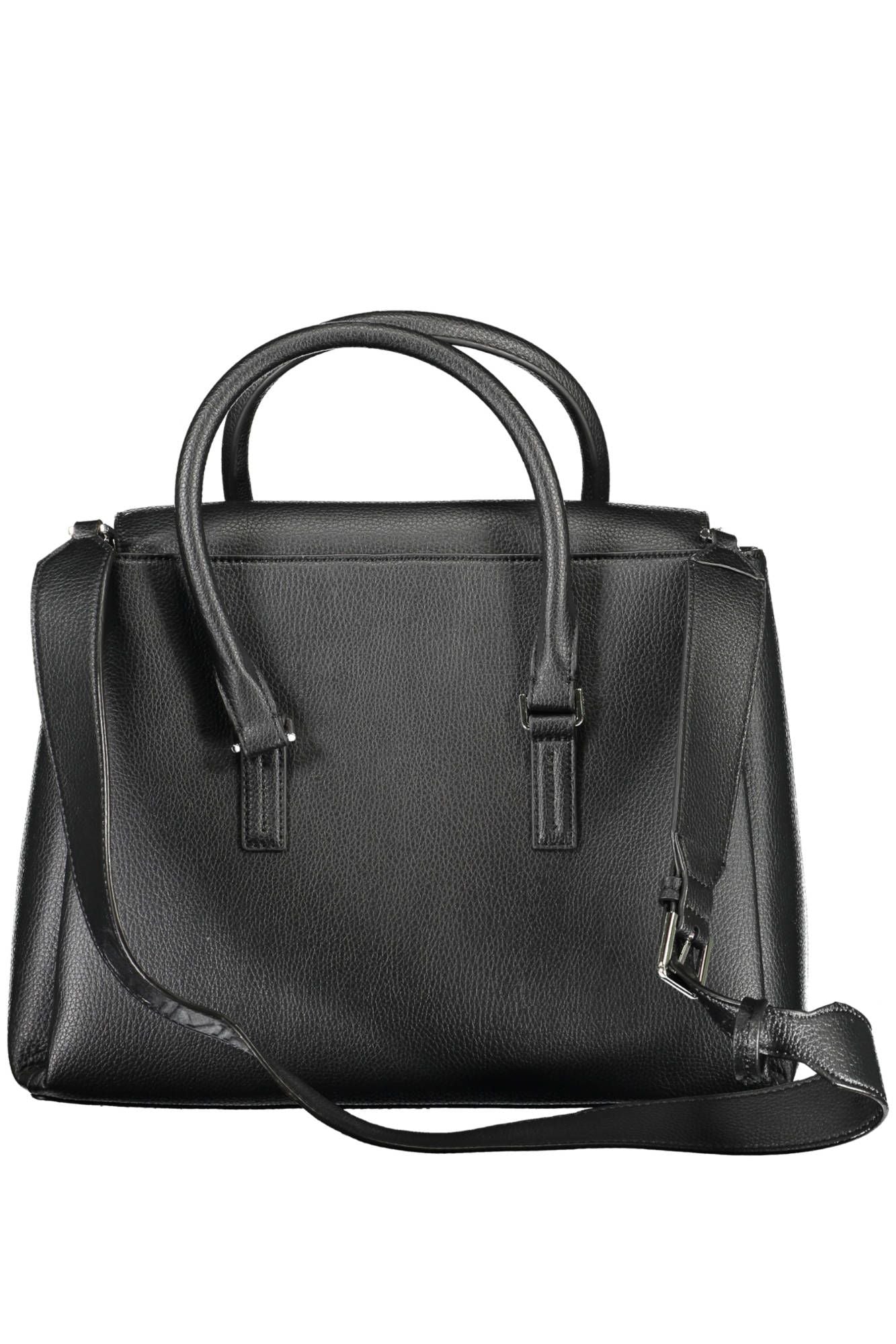 Fashionsarah.com Fashionsarah.com Calvin Klein Sleek Black Eco-Conscious Handbag with Logo Design