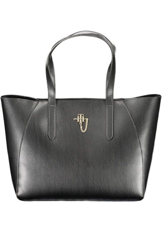 Fashionsarah.com Fashionsarah.com Tommy Hilfiger Elegant Black Shoulder Bag with Contrasting Details