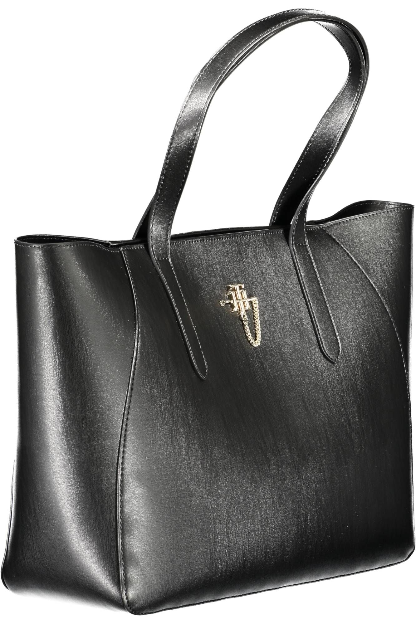 Fashionsarah.com Fashionsarah.com Tommy Hilfiger Elegant Black Shoulder Bag with Contrasting Details