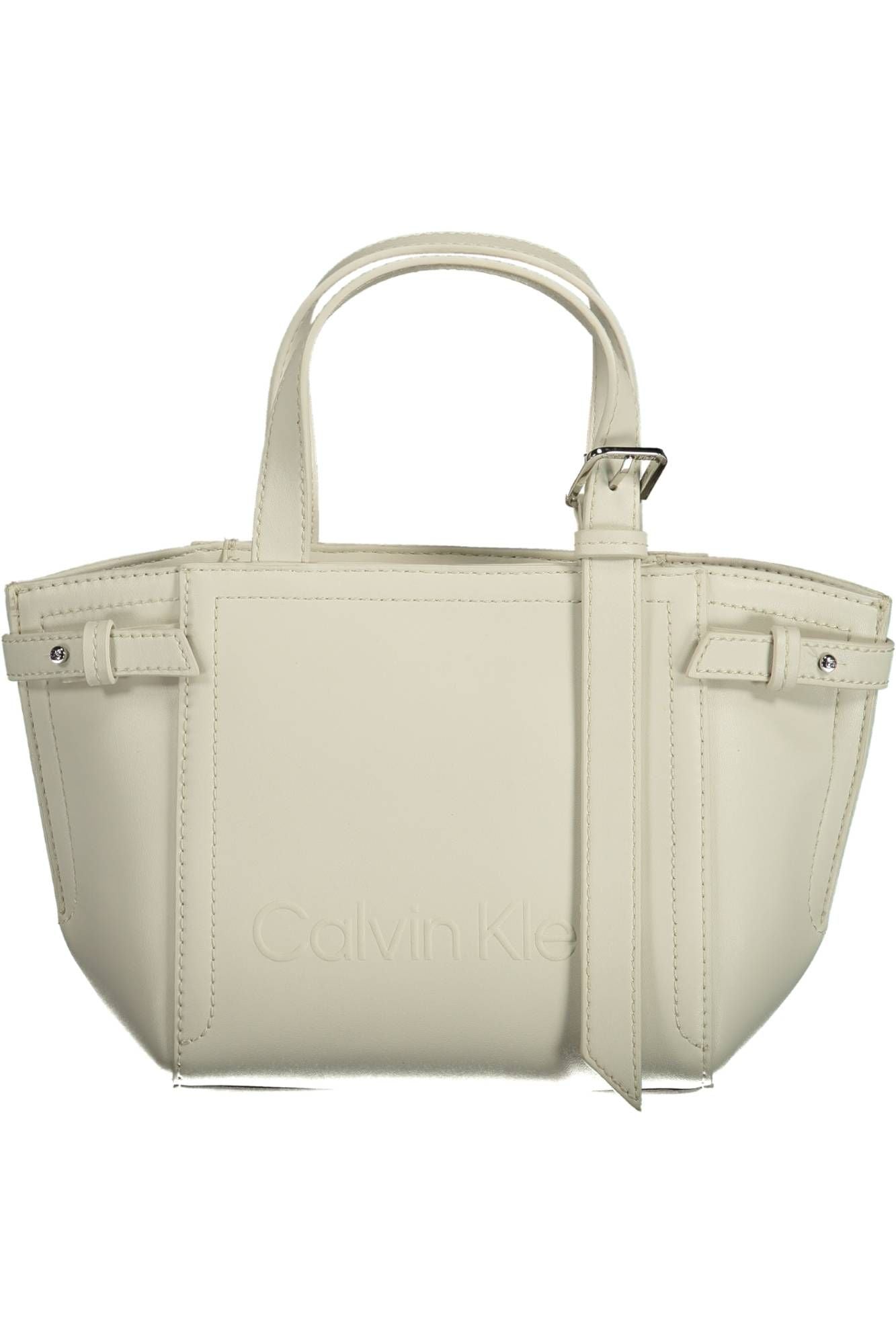 Fashionsarah.com Fashionsarah.com Calvin Klein Sleek White Double Handle Satchel Bag