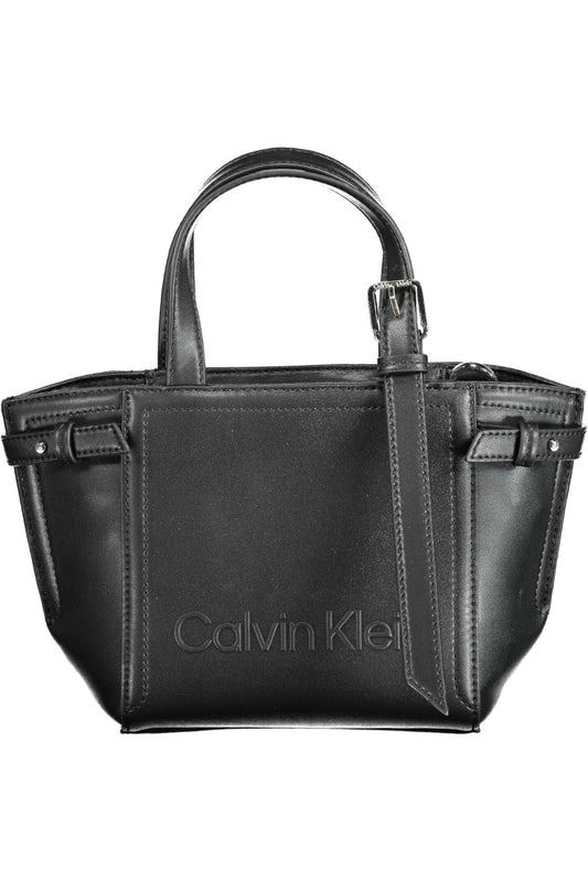 Fashionsarah.com Fashionsarah.com Calvin Klein Chic Black Shoulder Handbag with Zip Closure