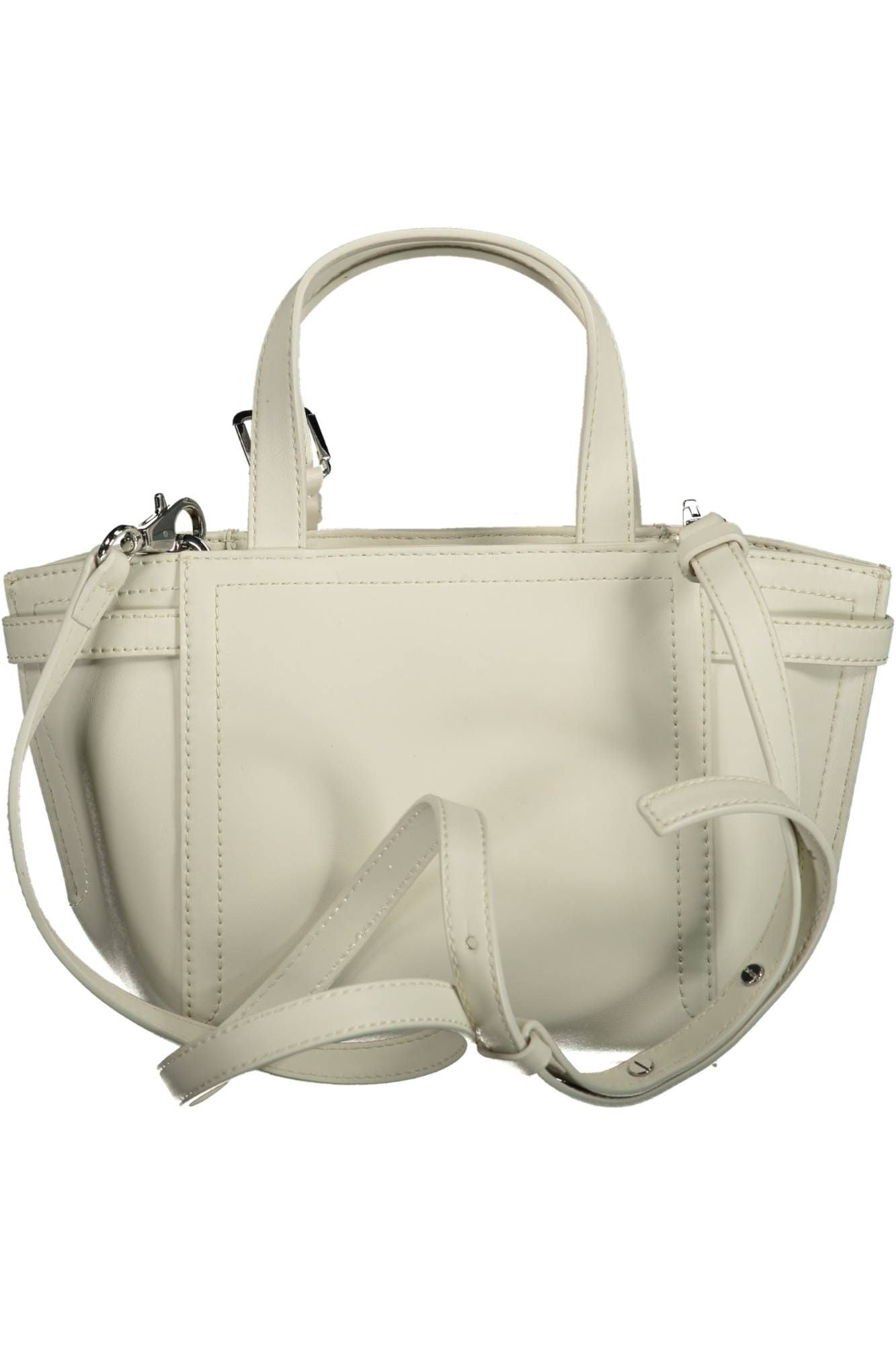 Fashionsarah.com Fashionsarah.com Calvin Klein Sleek White Double Handle Satchel Bag