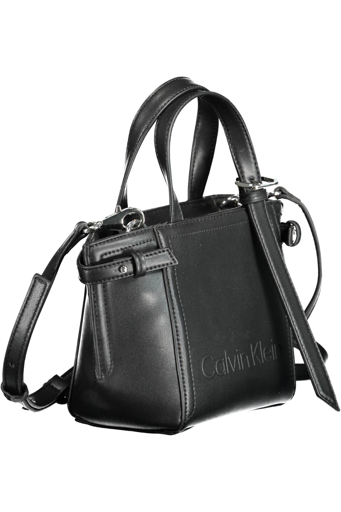 Fashionsarah.com Fashionsarah.com Calvin Klein Chic Black Shoulder Handbag with Zip Closure