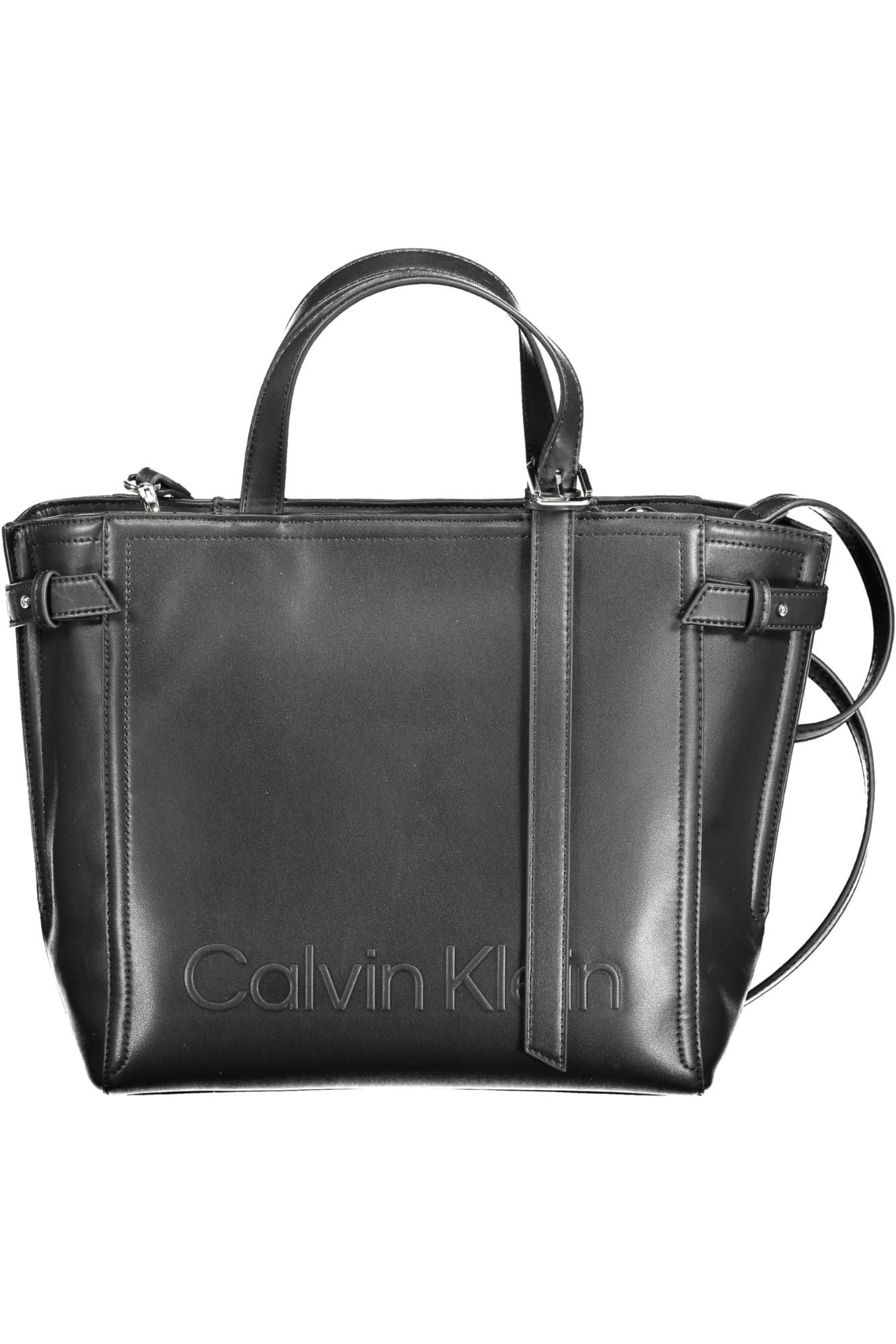 Fashionsarah.com Fashionsarah.com Calvin Klein Elegant Black Two-Handle Recycled Polyester Bag