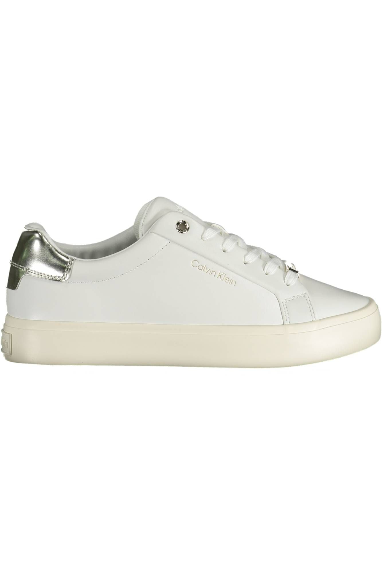 Fashionsarah.com Fashionsarah.com Calvin Klein Elegant White Contrast Lace-Up Sneakers