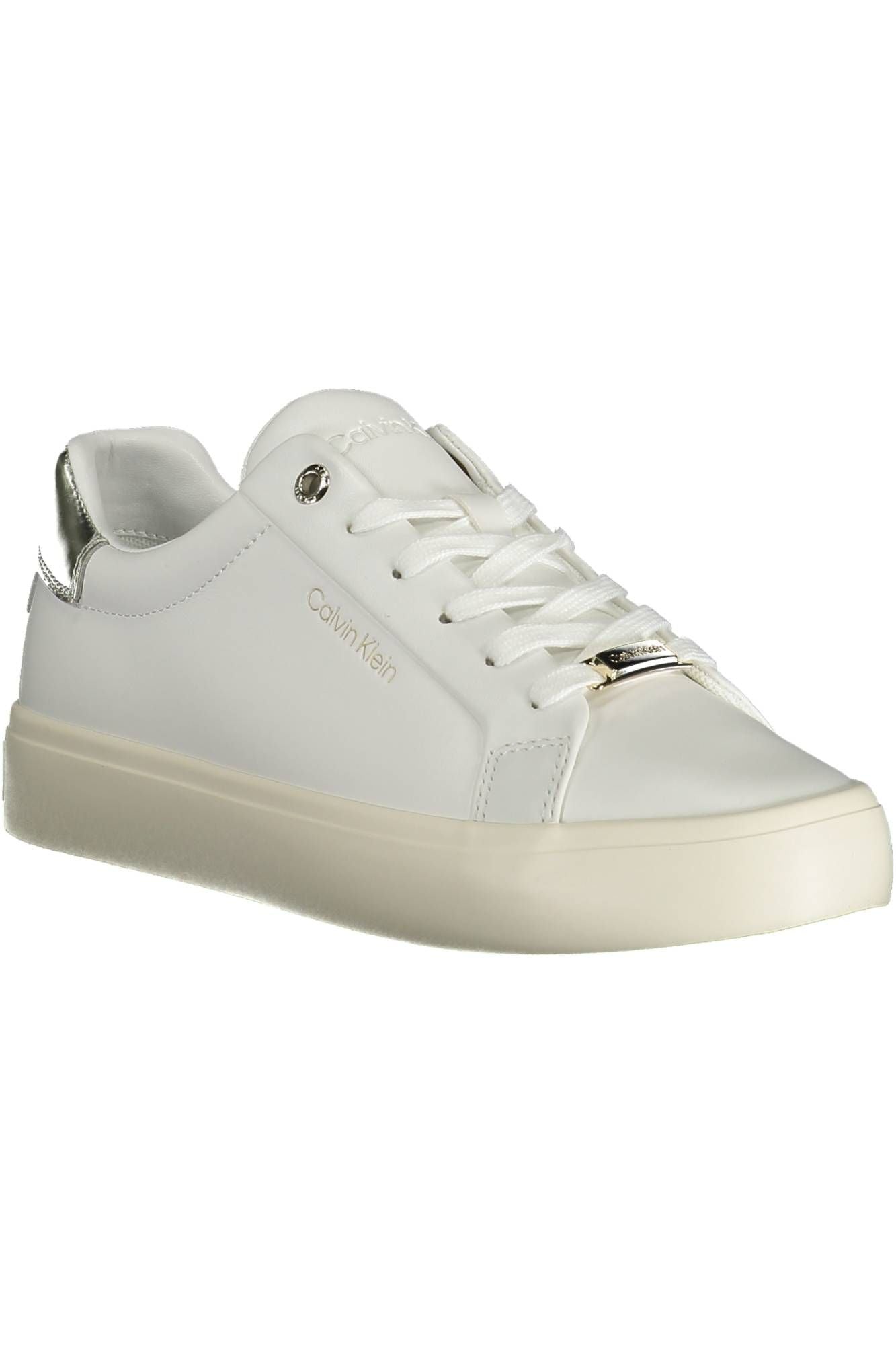 Fashionsarah.com Fashionsarah.com Calvin Klein Elegant White Contrast Lace-Up Sneakers