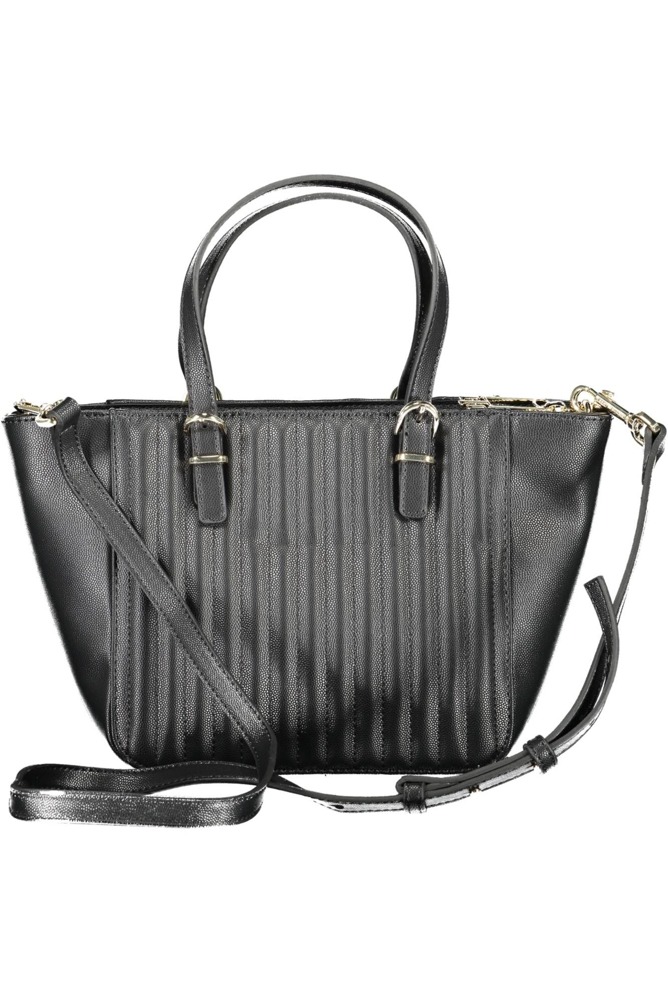 Fashionsarah.com Fashionsarah.com Tommy Hilfiger Chic Black Polyurethane Handbag with Contrasting Details