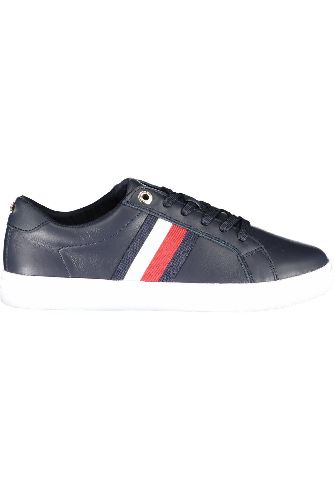 Fashionsarah.com Fashionsarah.com Tommy Hilfiger Chic Blue Lace-up Sneakers with Logo Accent