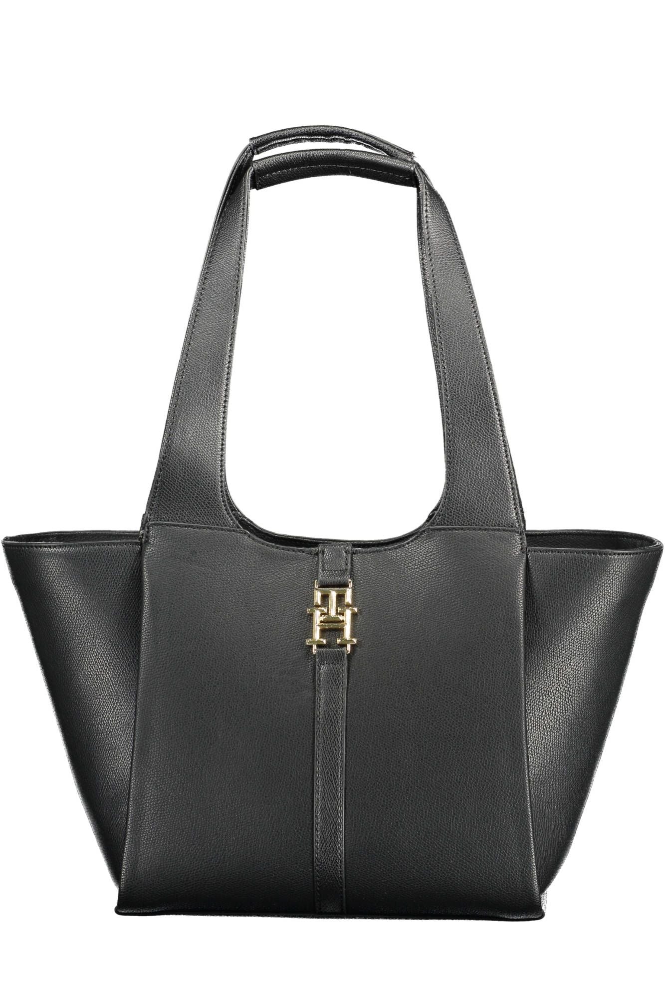 Fashionsarah.com Fashionsarah.com Tommy Hilfiger Chic Black Snap Closure Shoulder Bag