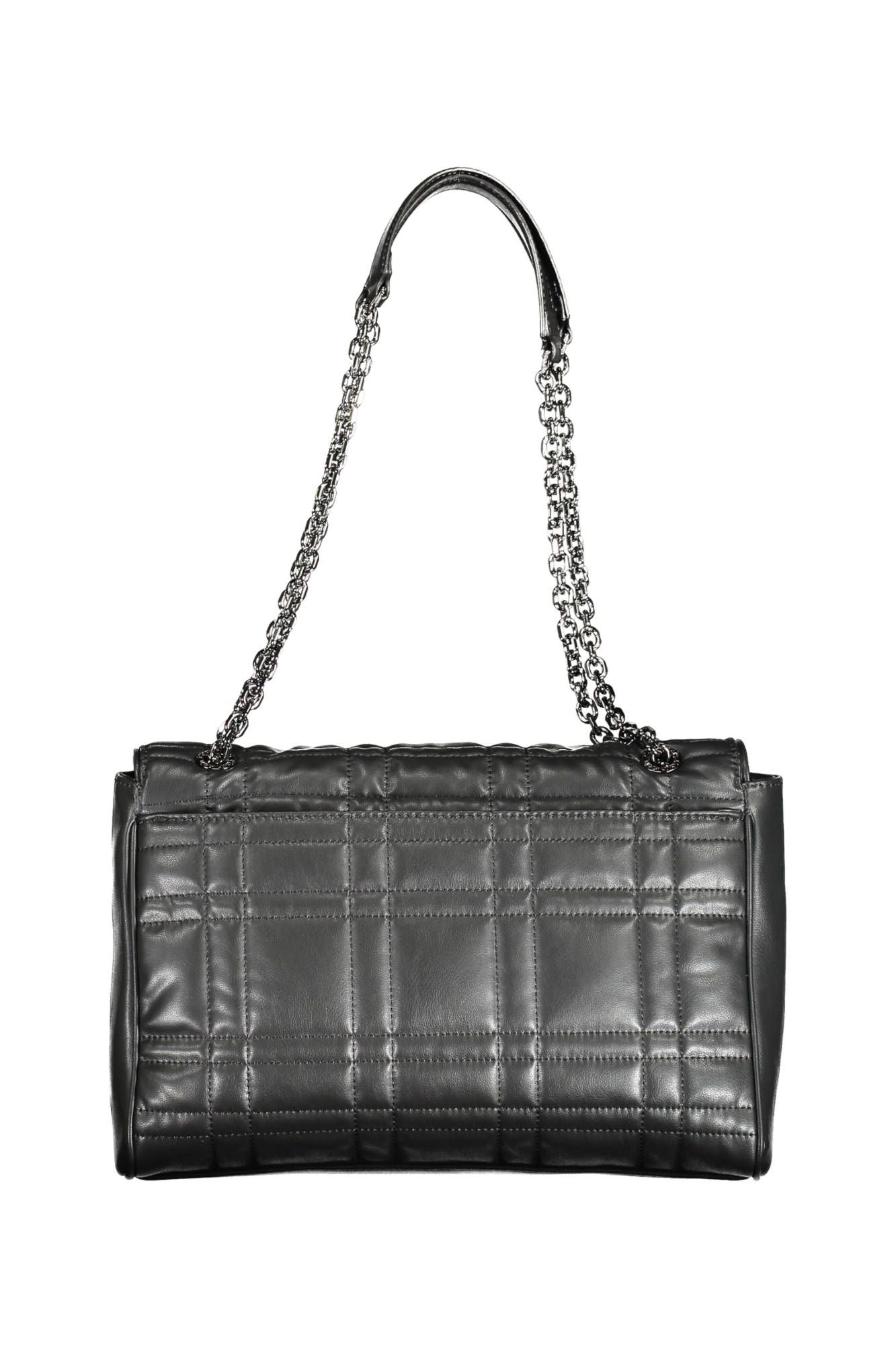 Fashionsarah.com Fashionsarah.com Calvin Klein Elegant Black Chain-Handle Bag with Twist Lock