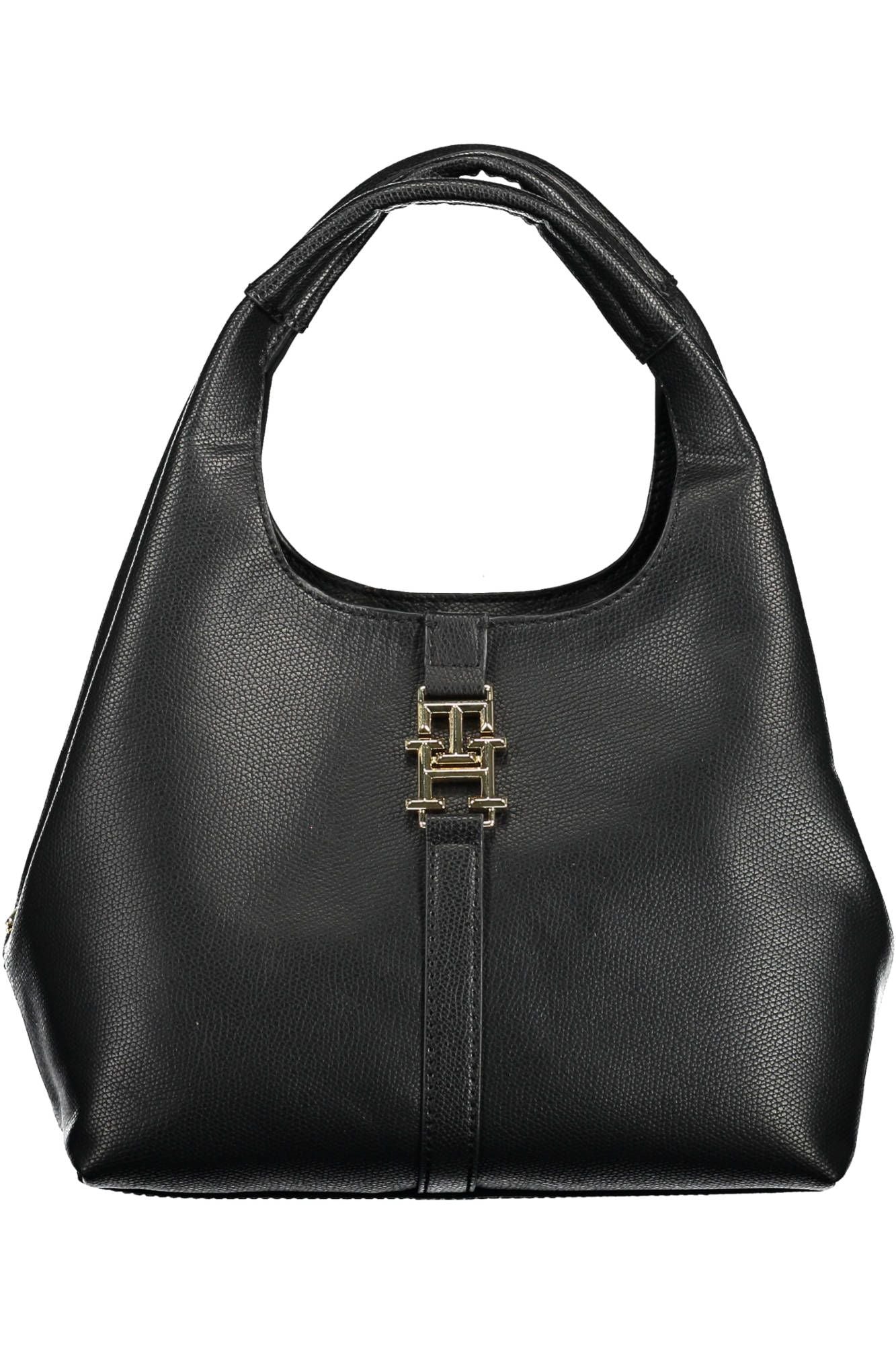 Fashionsarah.com Fashionsarah.com Tommy Hilfiger Elegant Black Shoulder Bag with Contrasting Details