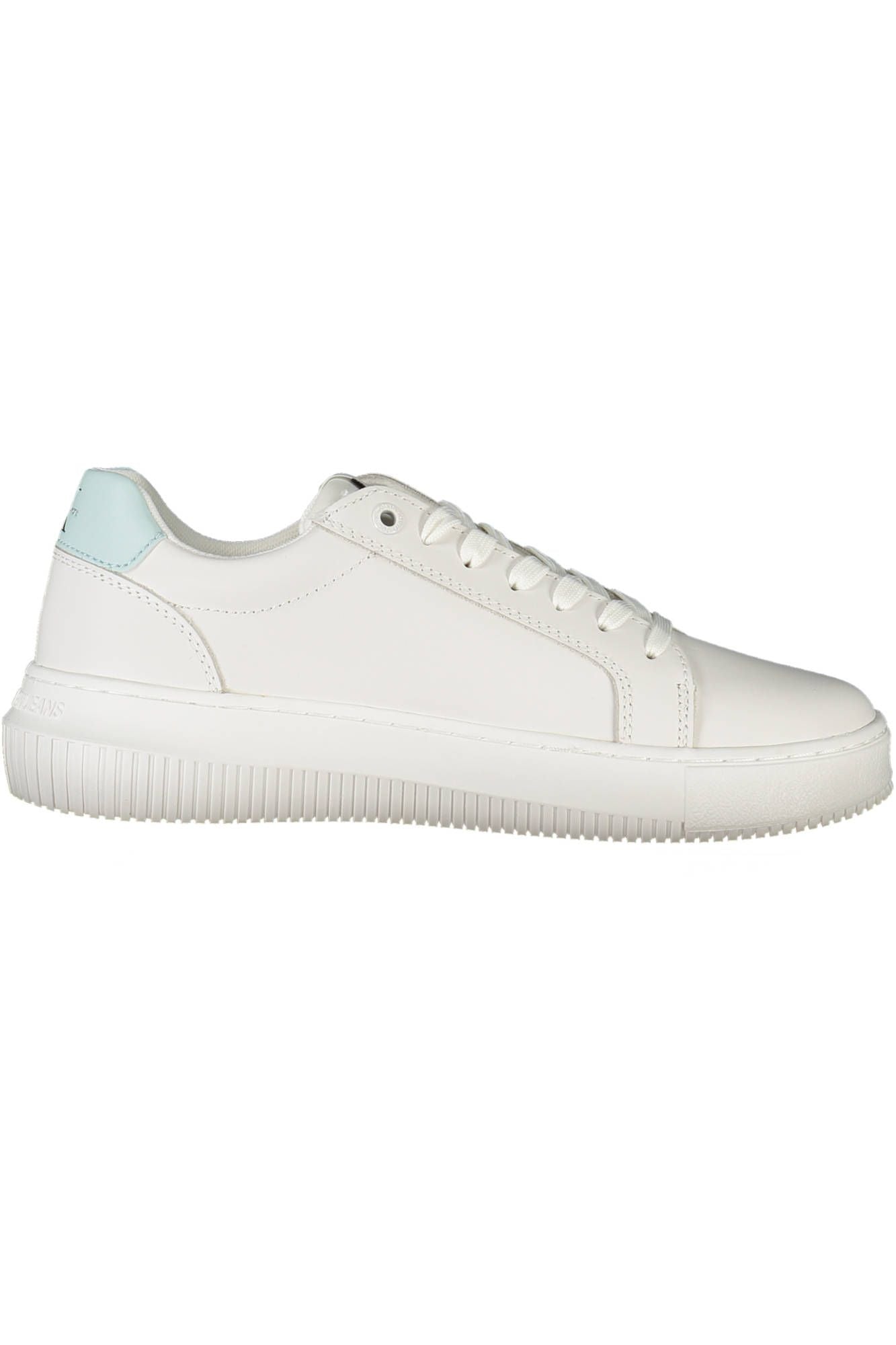 Fashionsarah.com Fashionsarah.com Calvin Klein Chic White Lace-Up Sneakers with Logo Detail