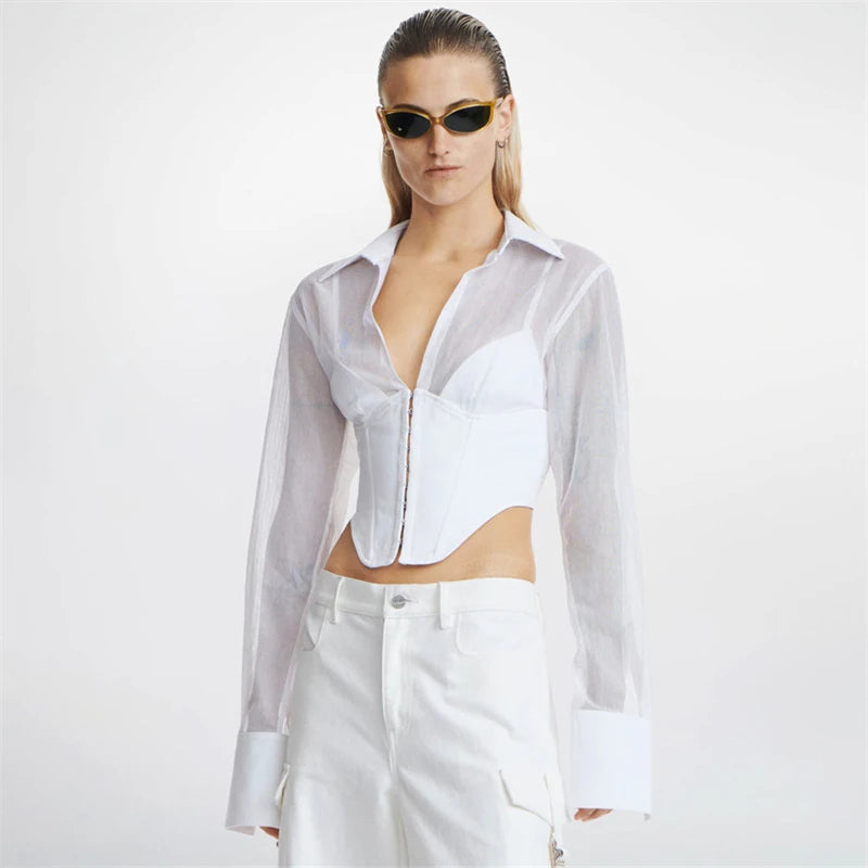 Deep V-Neck Women Shirt Top | Fashionsarah.com