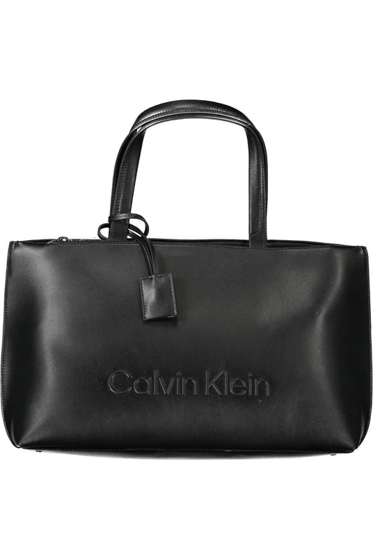 Fashionsarah.com Fashionsarah.com Calvin Klein Elegant Black Shoulder Bag with Contrast Details