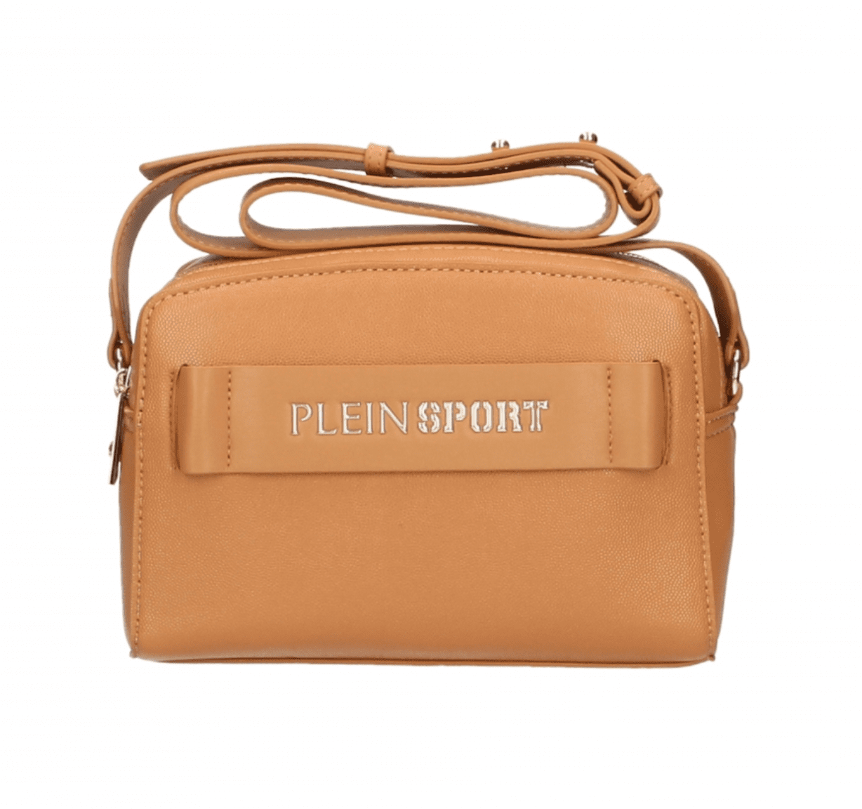 Fashionsarah.com Fashionsarah.com Plein Sport Chic Camel-Toned Crossbody with Double Zip Closure