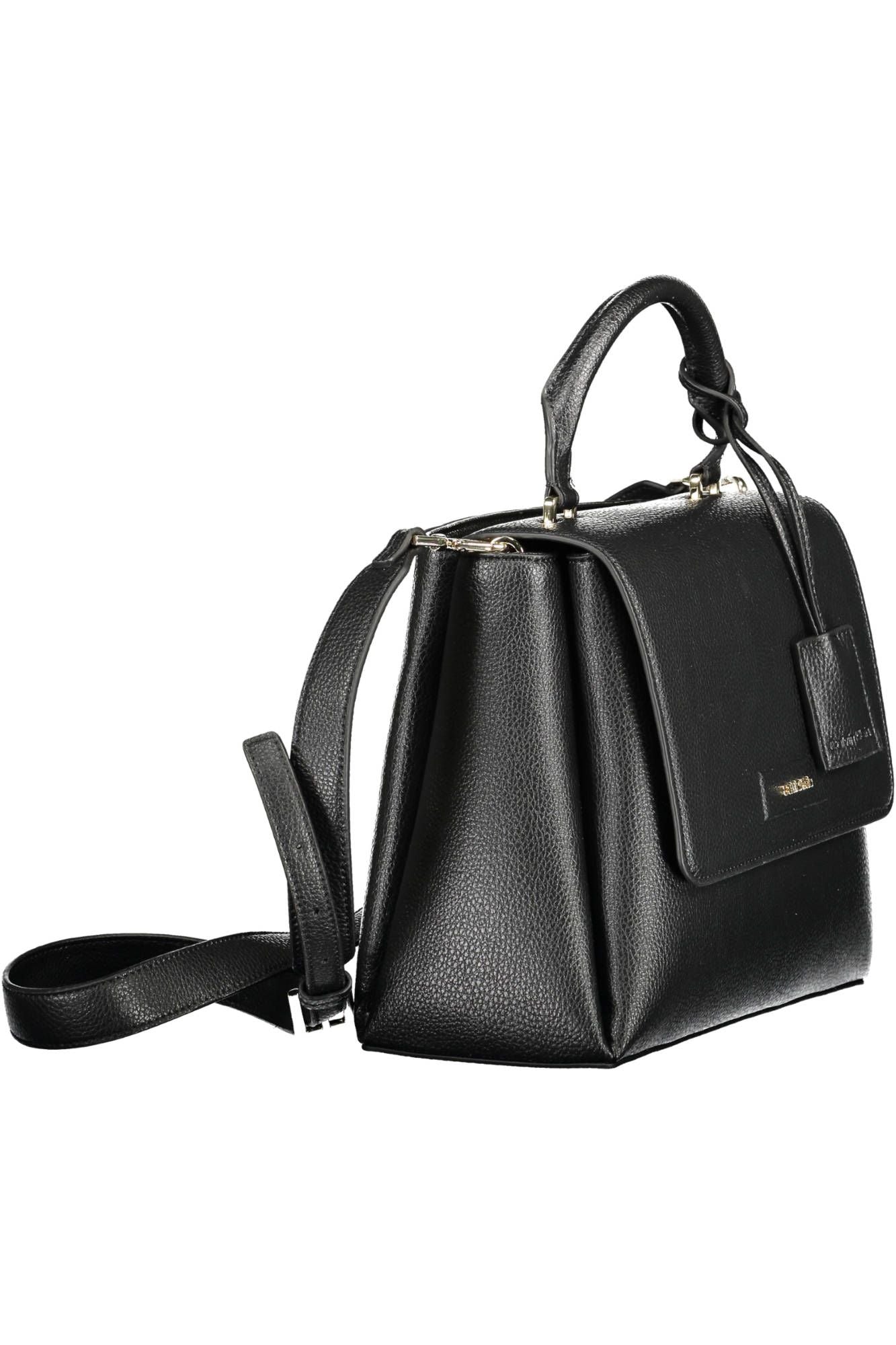 Fashionsarah.com Fashionsarah.com Calvin Klein Elegant Black Shoulder Bag with Magnetic Closure