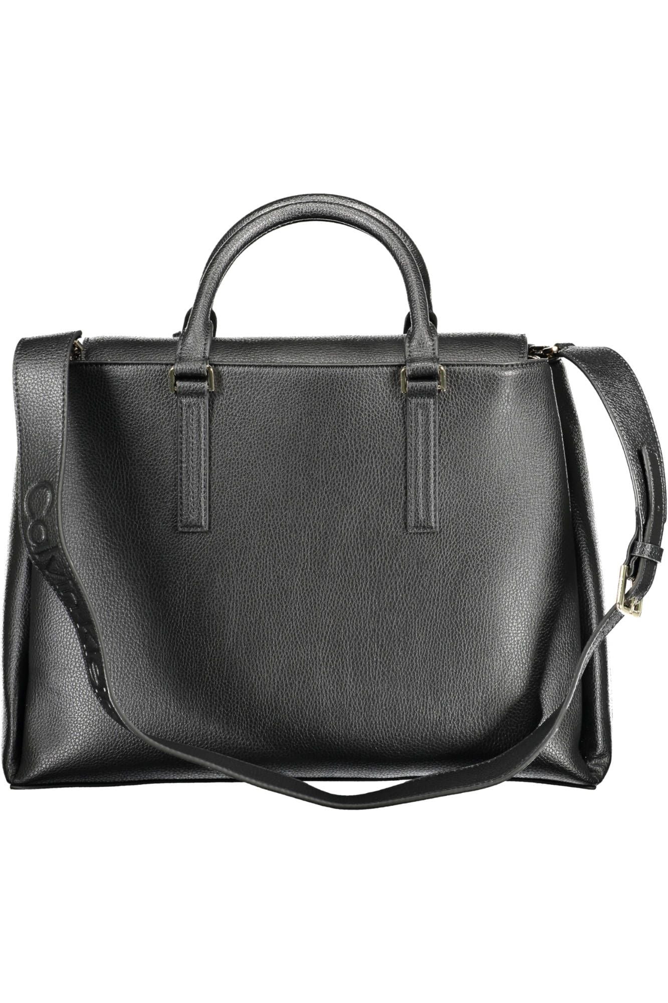 Fashionsarah.com Fashionsarah.com Calvin Klein Elegant Black Shoulder Bag with Chic Detailing