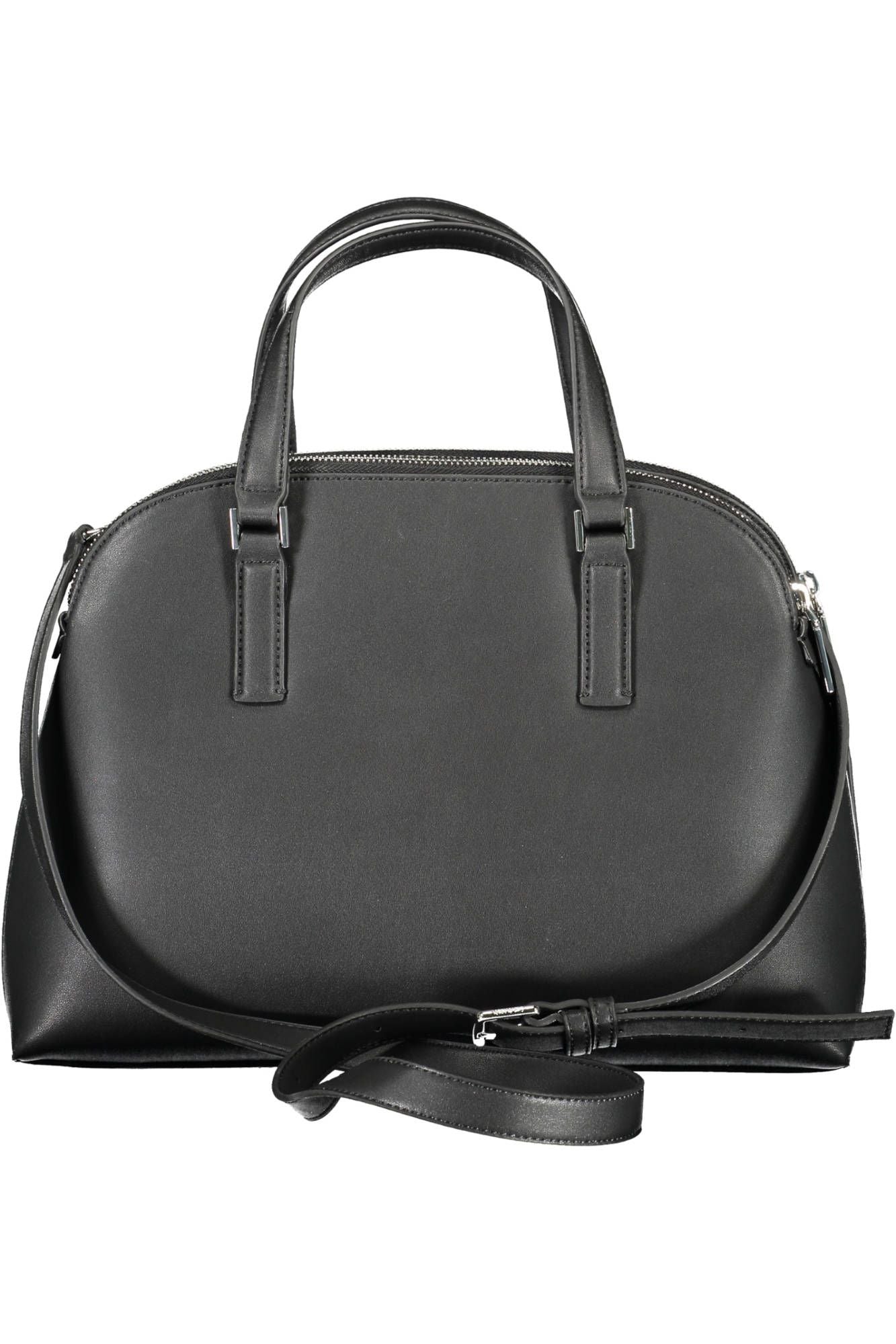 Fashionsarah.com Fashionsarah.com Calvin Klein Elegant Black Shoulder Bag with Logo Detail