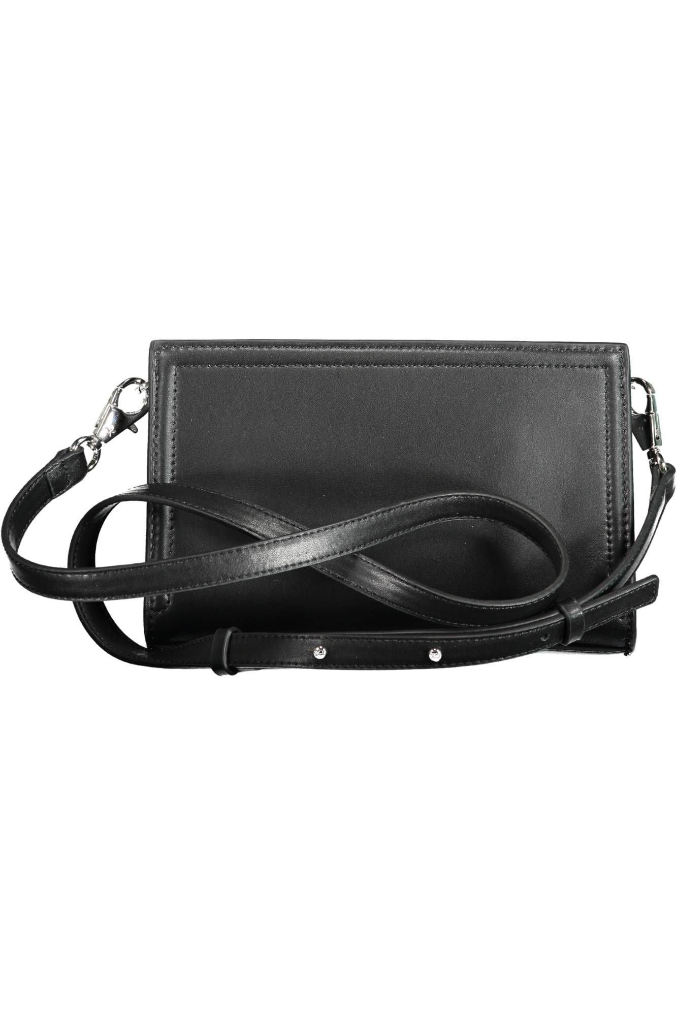 Fashionsarah.com Fashionsarah.com Calvin Klein Elegant Black Shoulder Bag with Sleek Logo Detail