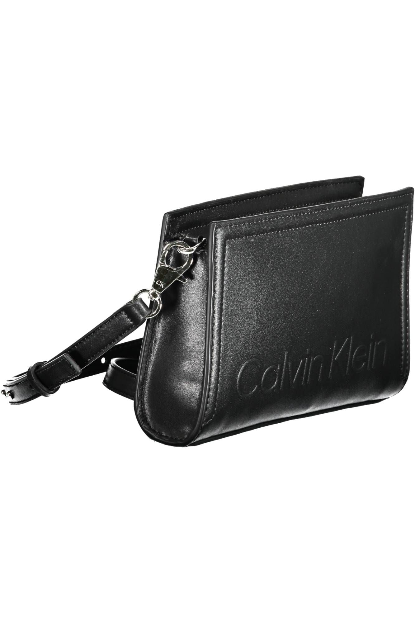 Fashionsarah.com Fashionsarah.com Calvin Klein Elegant Black Shoulder Bag with Sleek Logo Detail