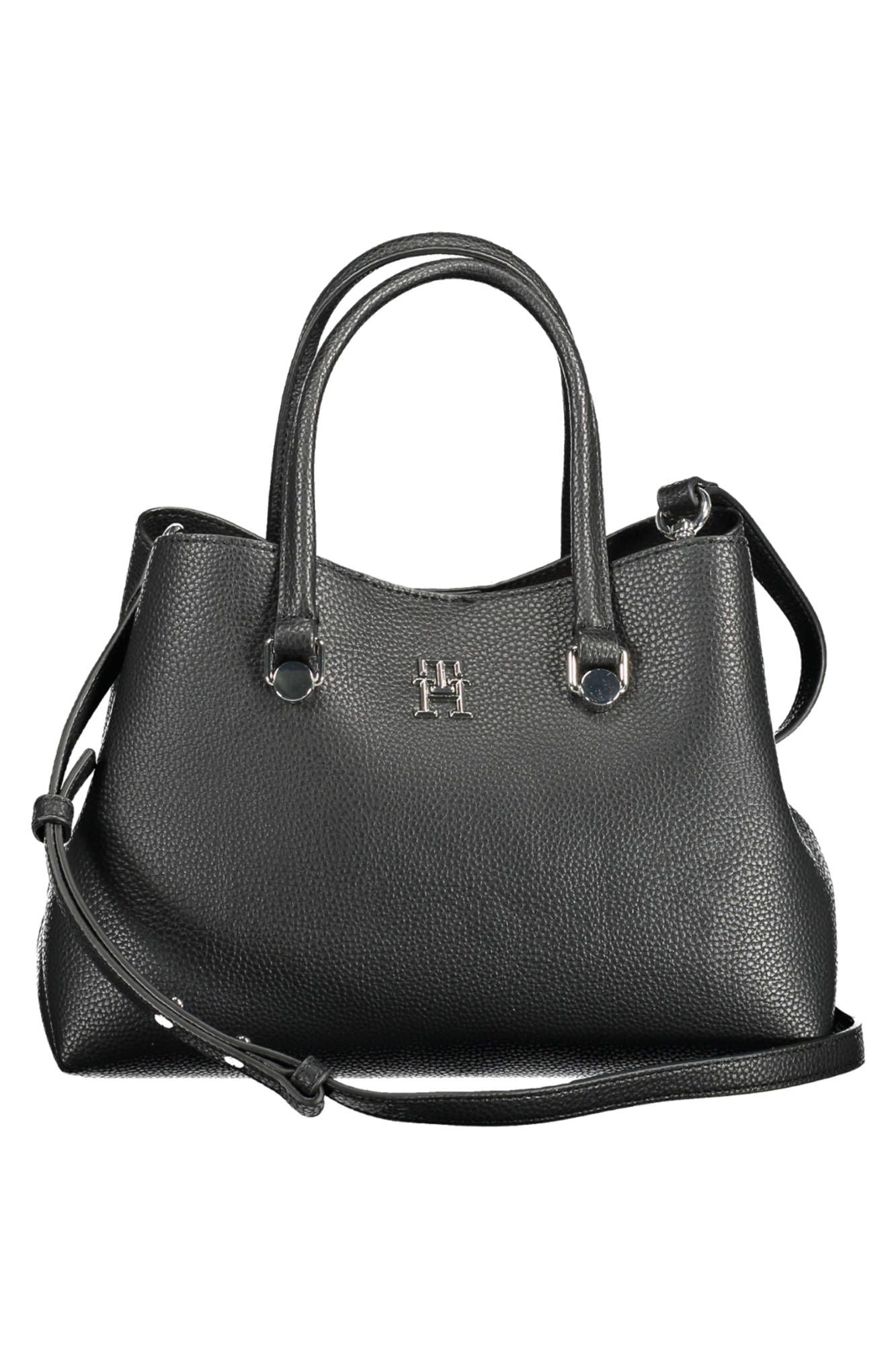 Fashionsarah.com Fashionsarah.com Tommy Hilfiger Elegant Black Two-Compartment Handbag