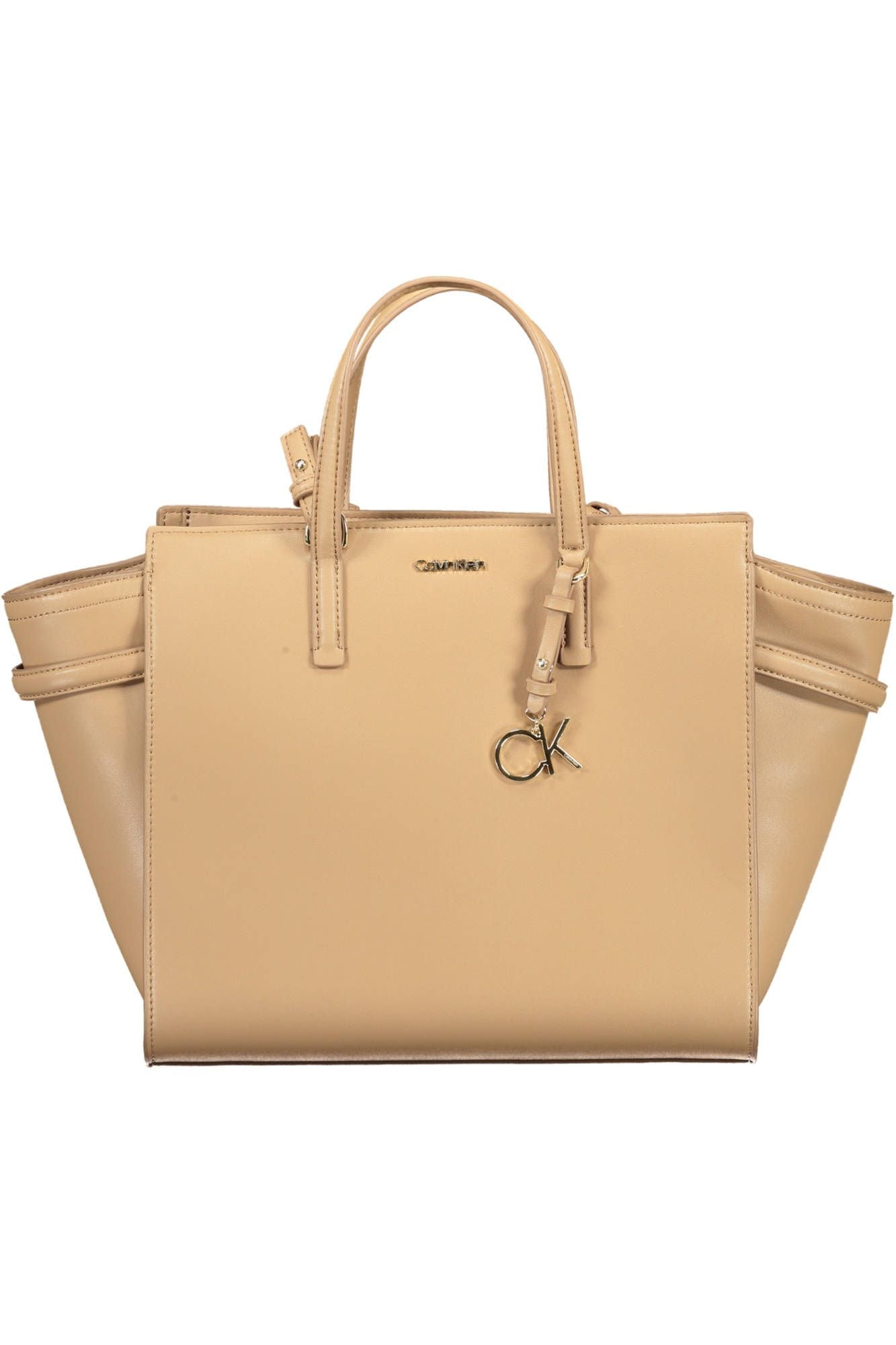 Fashionsarah.com Fashionsarah.com Calvin Klein Chic Beige Handbag with Contrasting Details