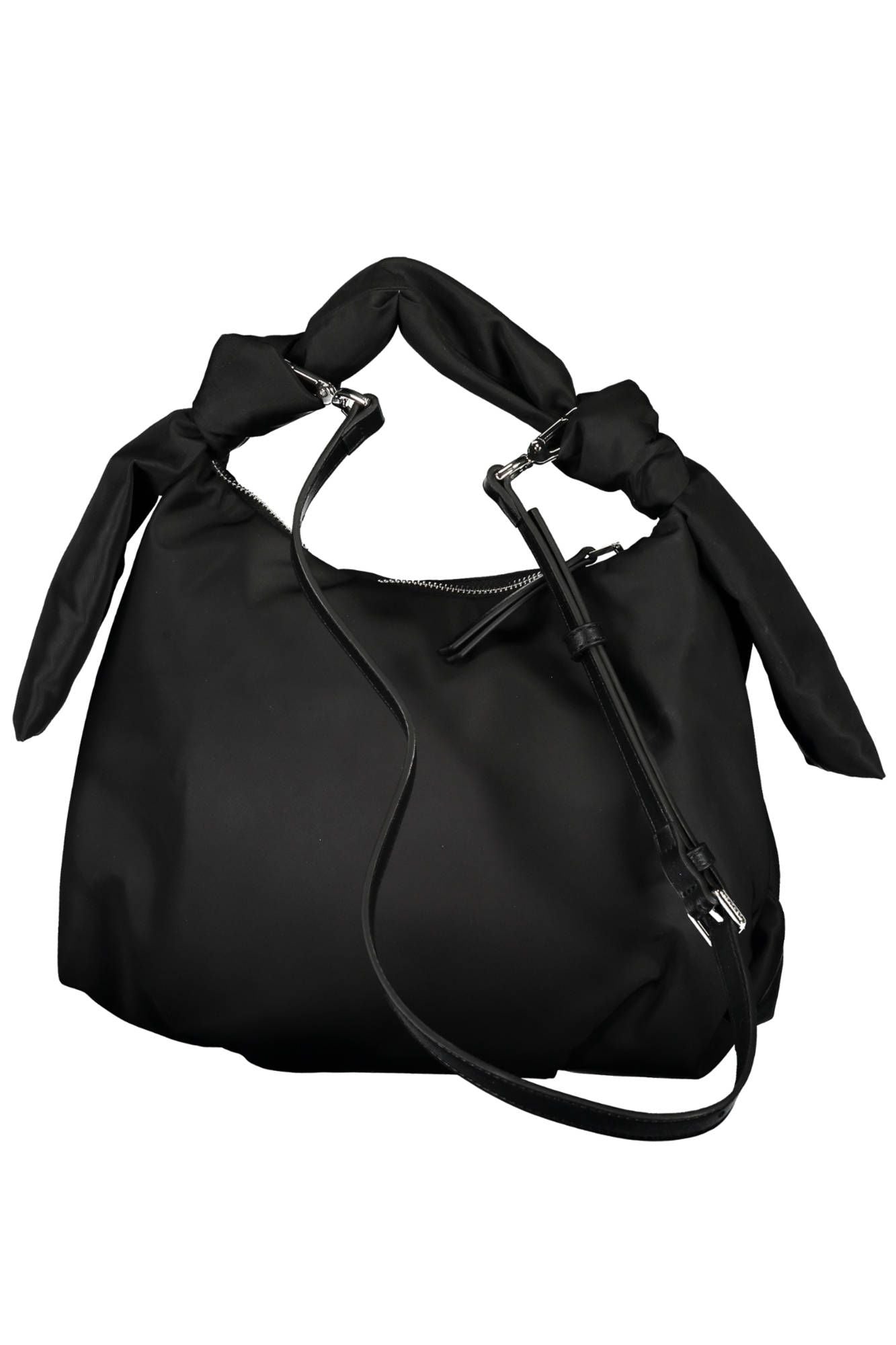 Fashionsarah.com Fashionsarah.com Calvin Klein Sleek Black Polyester Handbag With Contrast Details