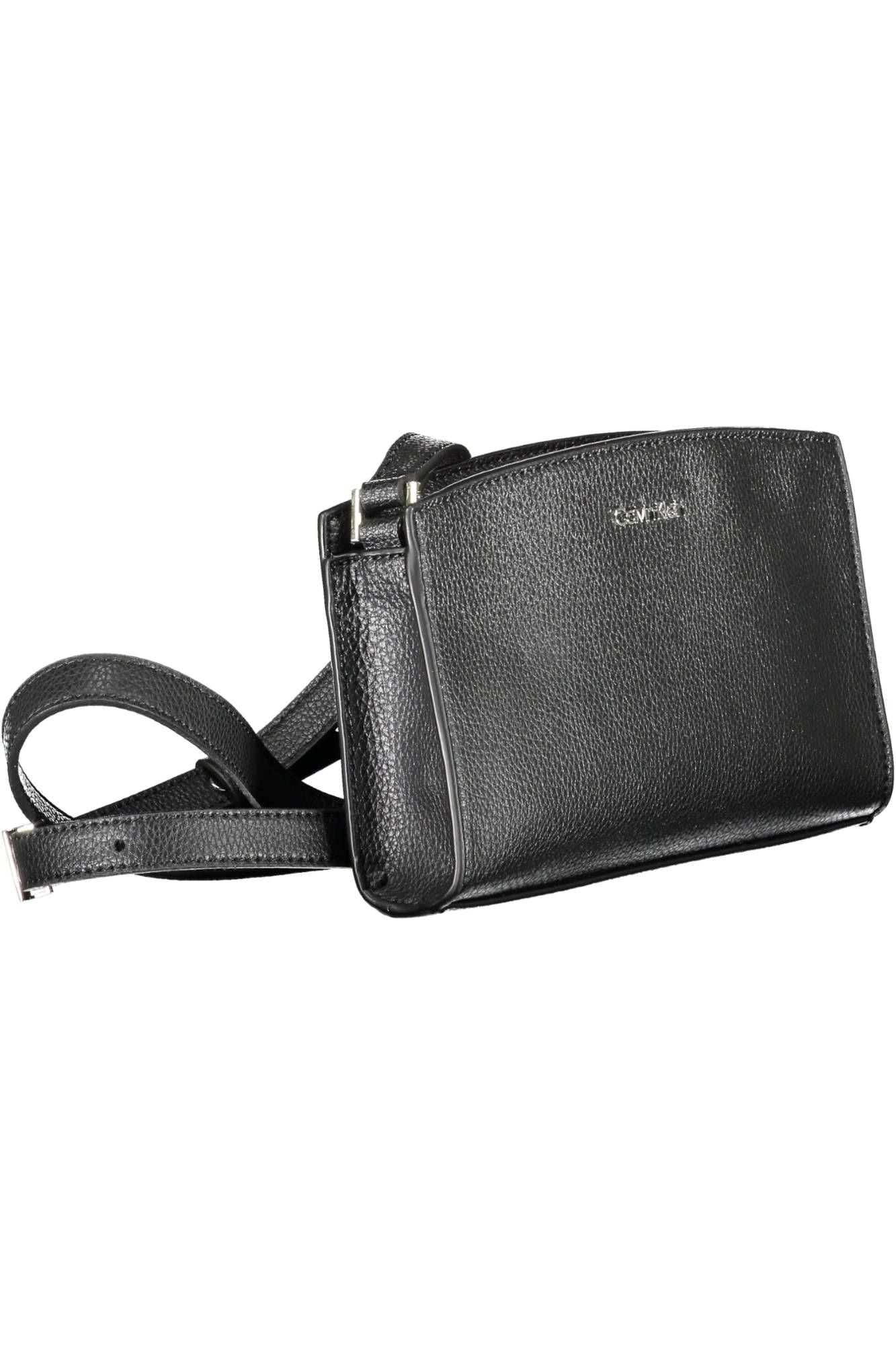 Fashionsarah.com Fashionsarah.com Calvin Klein Elegant Black Shoulder Bag with Logo Detailing