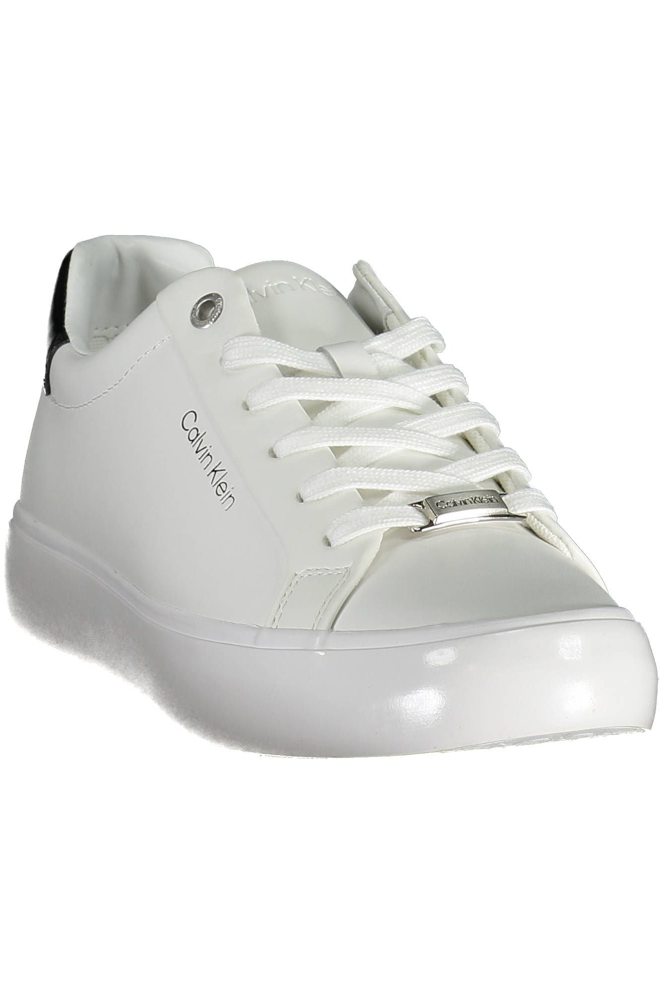 Fashionsarah.com Fashionsarah.com Calvin Klein Sleek White Contrasting Lace-up Sneakers