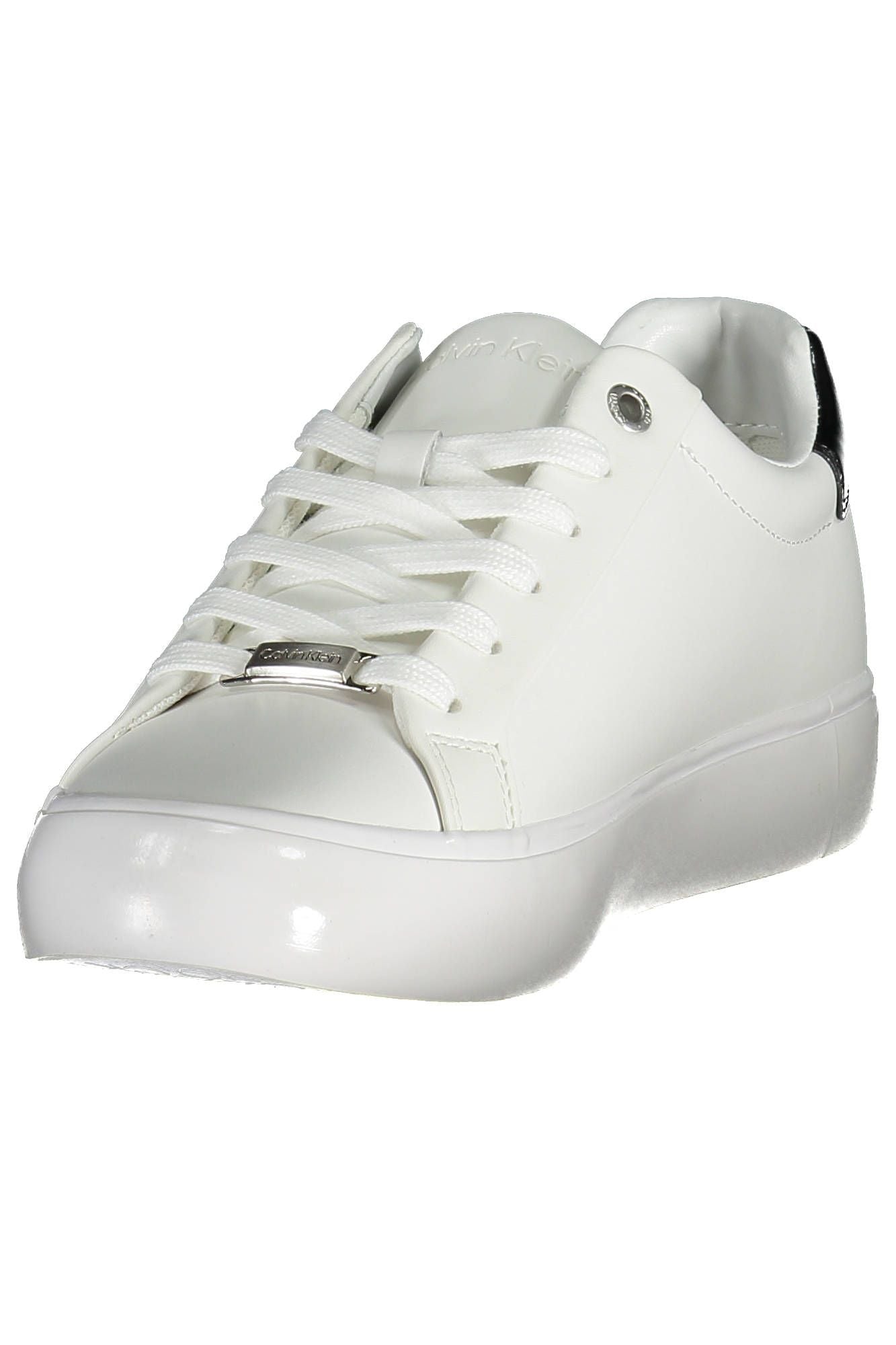 Fashionsarah.com Fashionsarah.com Calvin Klein Sleek White Contrasting Lace-up Sneakers