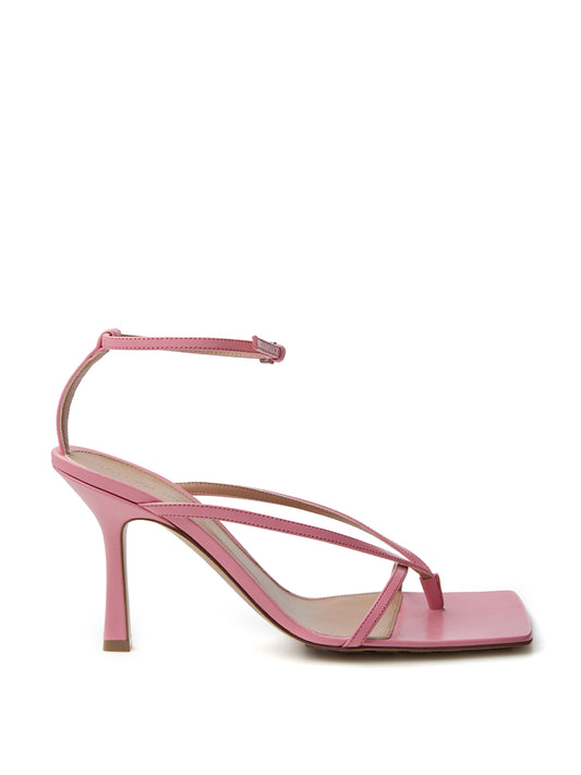 Fashionsarah.com Fashionsarah.com Bottega Veneta Pink Nappa Leather 'Stretch' Sandal