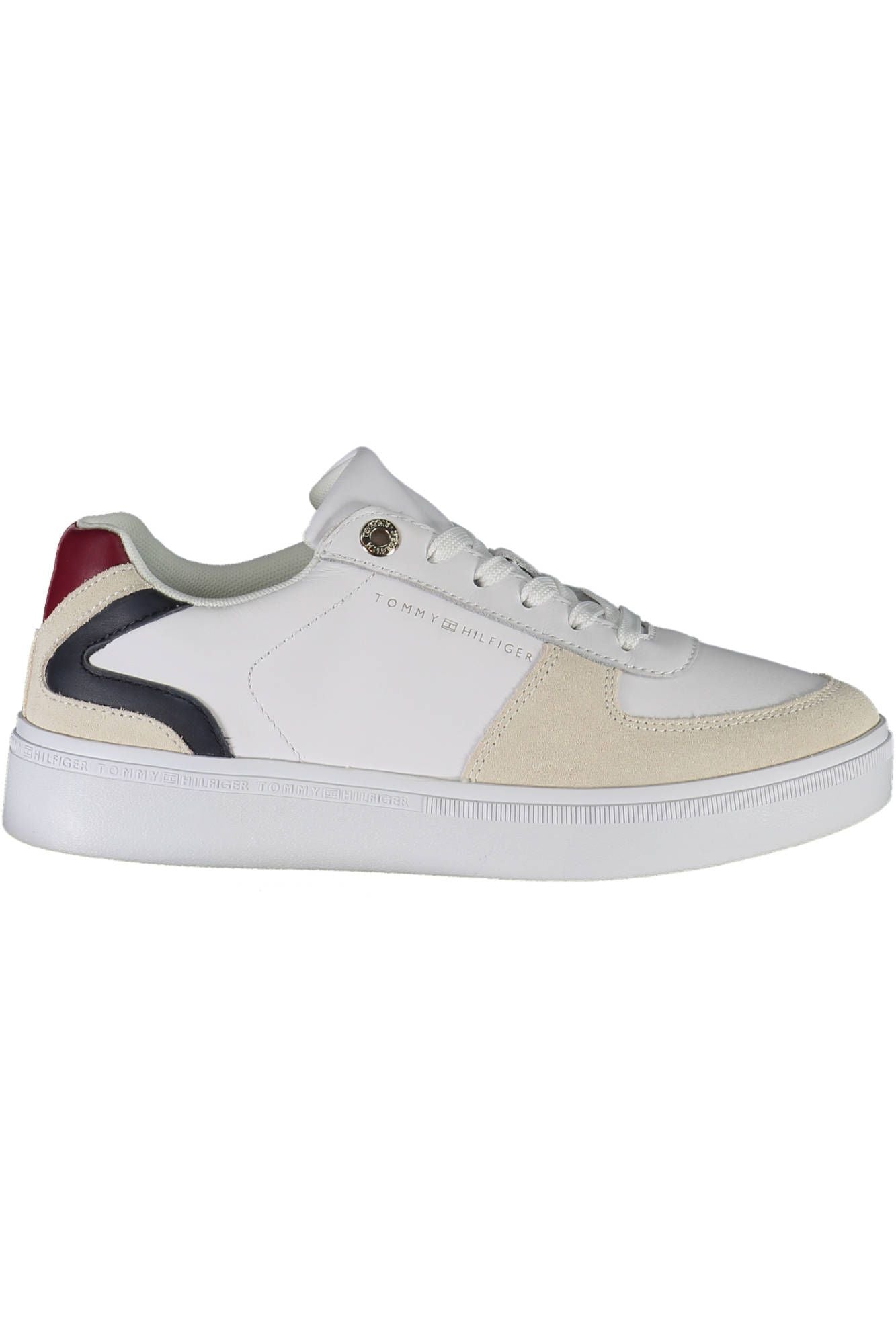 Fashionsarah.com Fashionsarah.com Tommy Hilfiger Chic White Lace-Up Sporty Sneakers