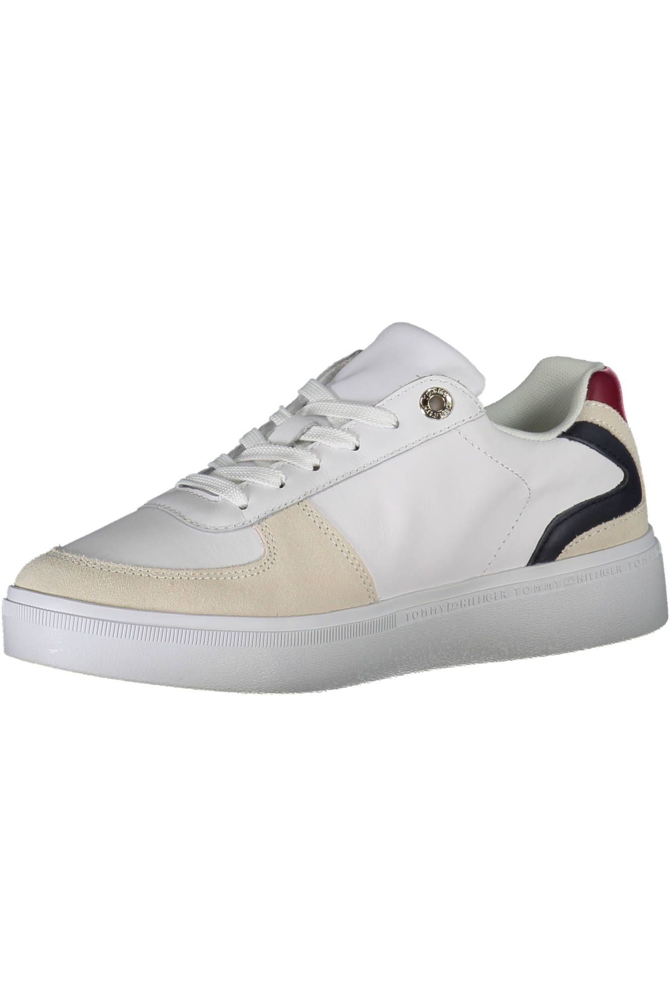 Fashionsarah.com Fashionsarah.com Tommy Hilfiger Chic White Lace-Up Sporty Sneakers