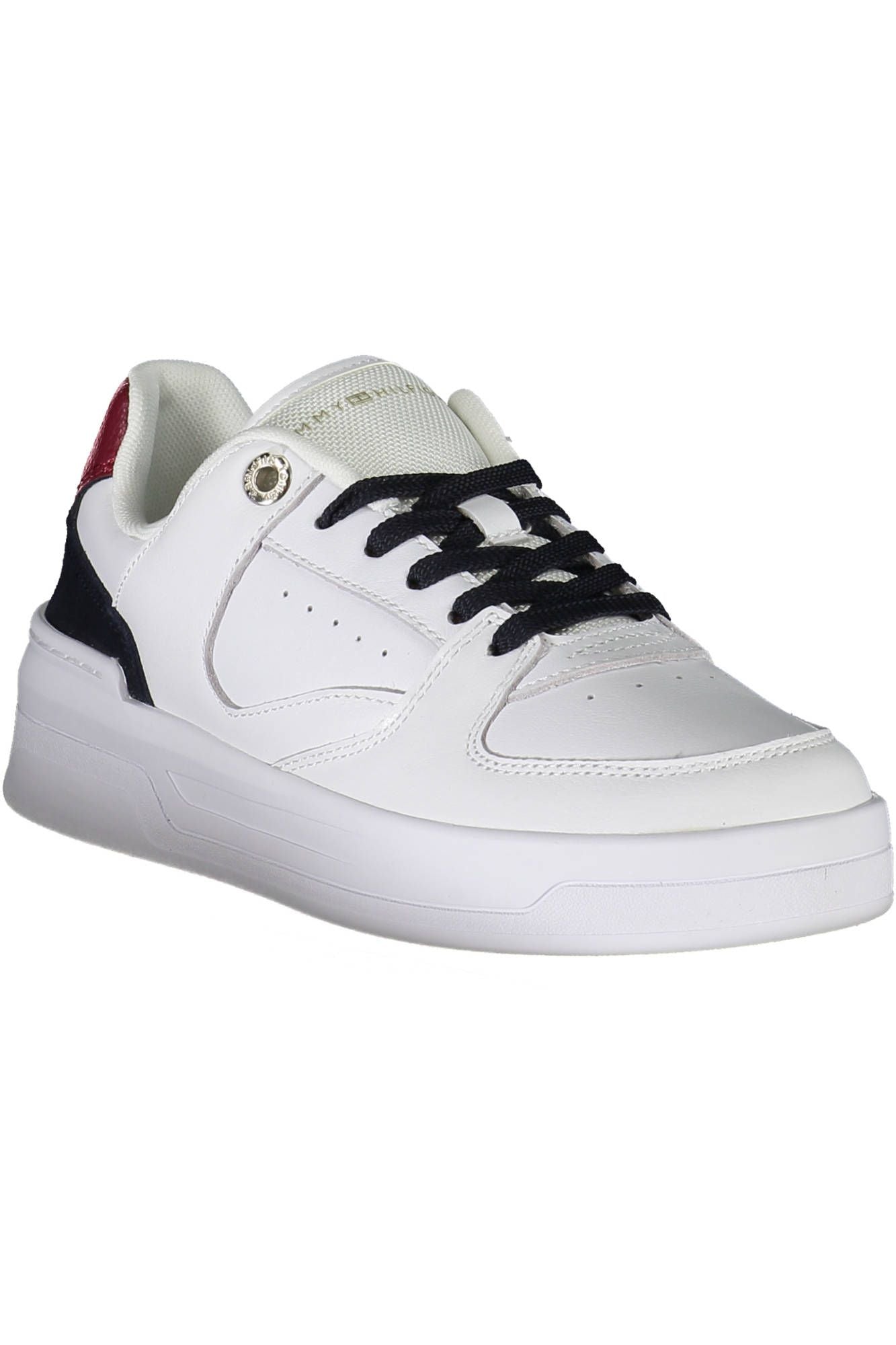 Fashionsarah.com Fashionsarah.com Tommy Hilfiger Chic White Contrast Trainers with Logo Detail