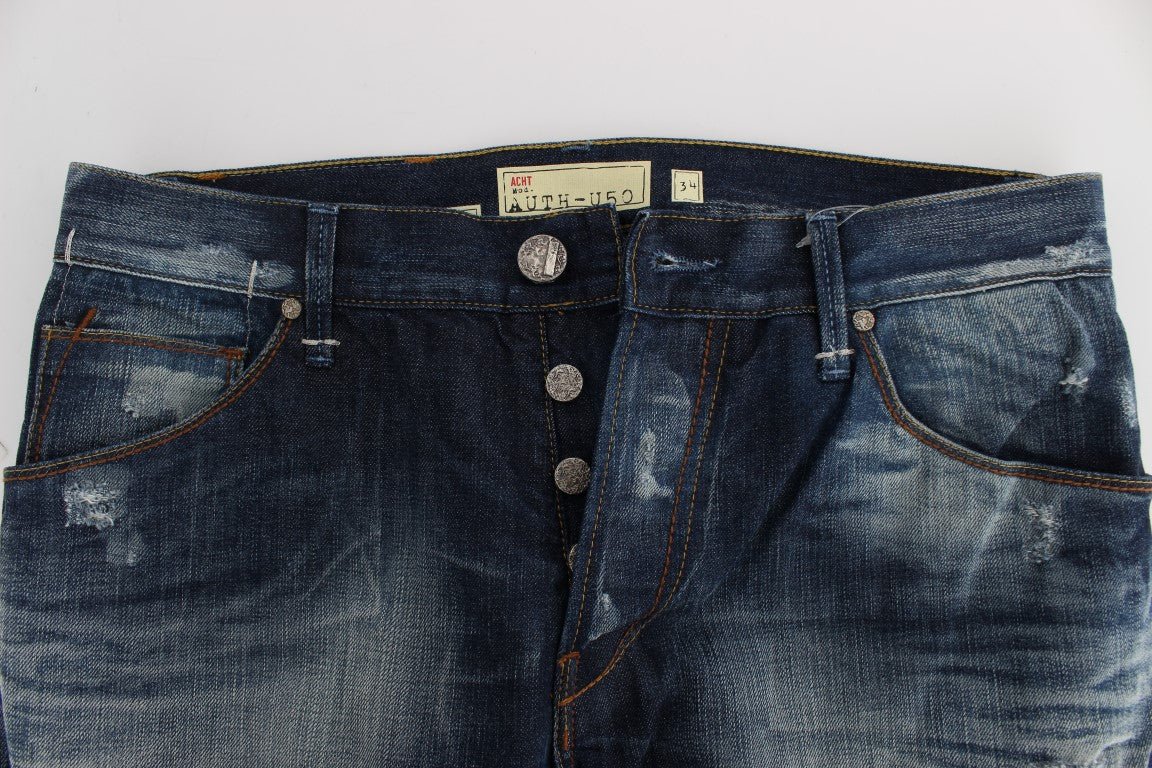 Acht Authentic Regular Fit Blue Wash Jeans | Fashionsarah.com