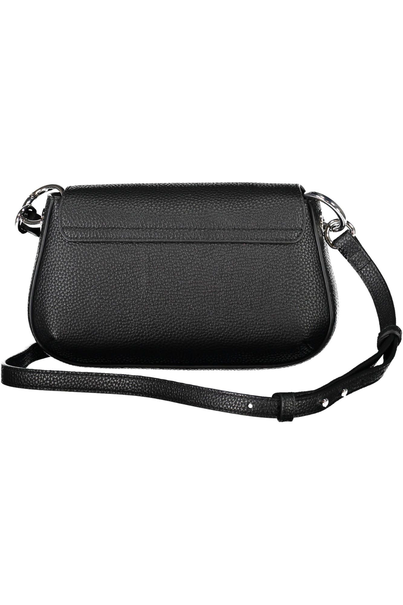 Fashionsarah.com Fashionsarah.com Tommy Hilfiger Elegant Black Shoulder Bag with Logo Clasp