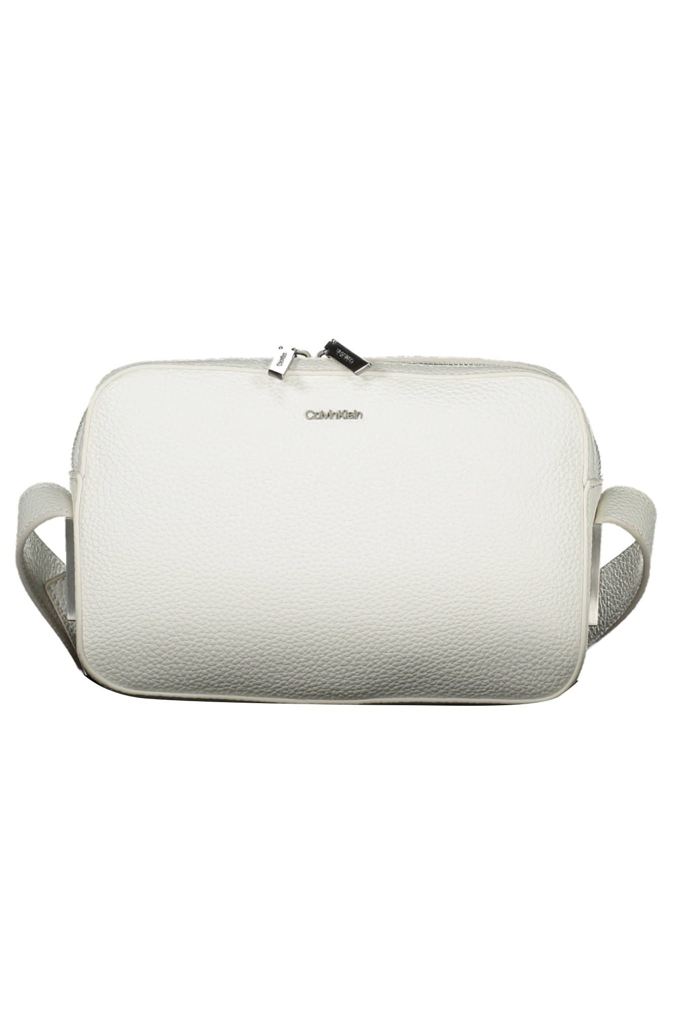 Fashionsarah.com Fashionsarah.com Calvin Klein Elegant White Shoulder Bag with Logo Detail