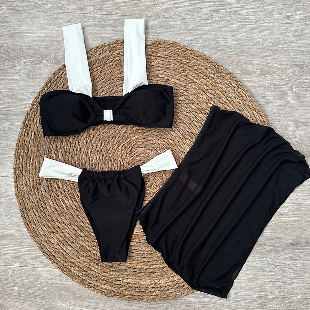 3 Pieces Bikini Set With Mini Skirt | Fashionsarah.com