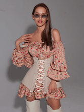 Load image into Gallery viewer, Mini Elegant Dress with Bandage Corset | Fashionsarah.com