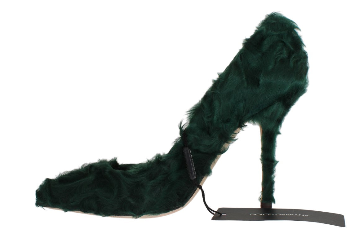 Dolce & Gabbana Green Leather Pumps | Fashionsarah.com